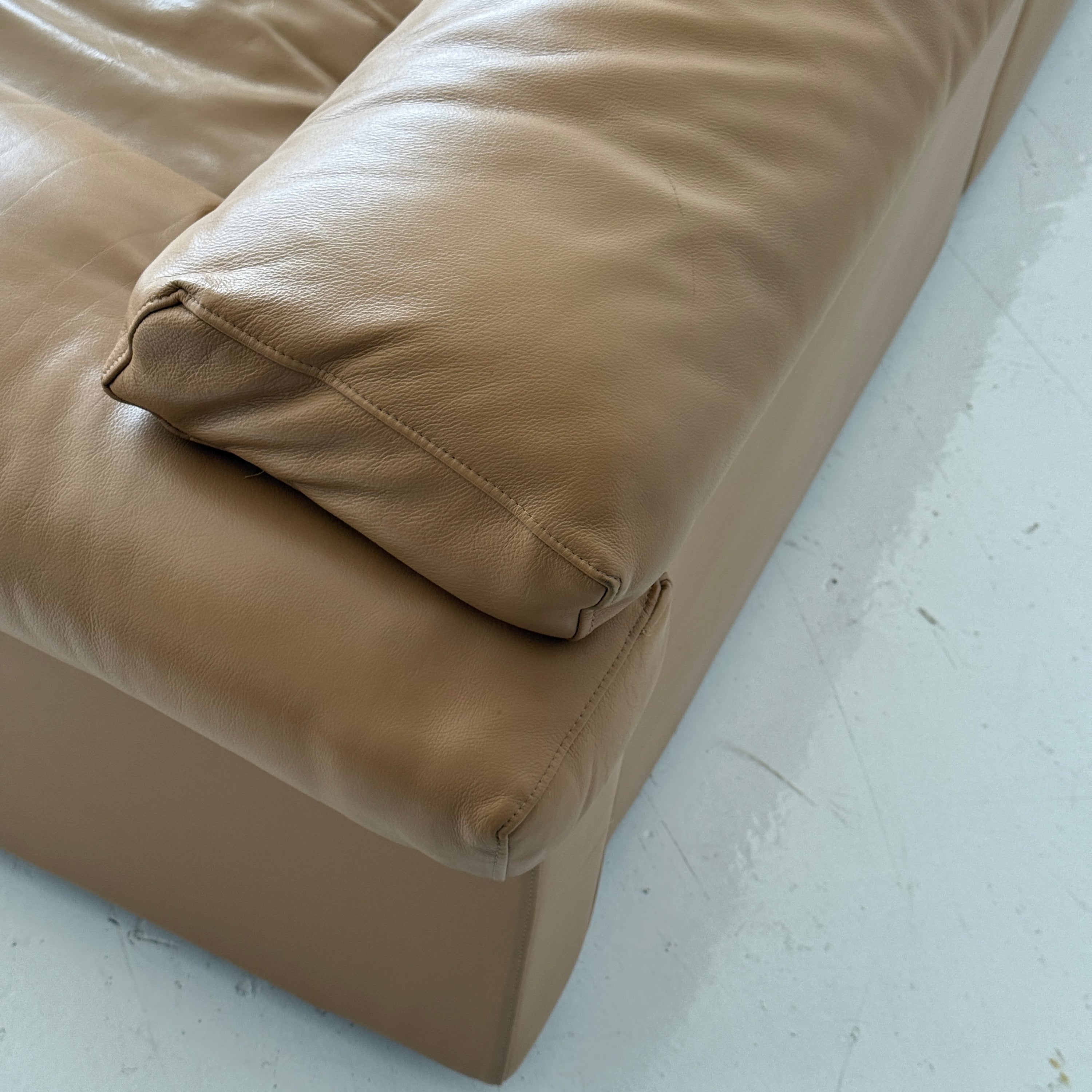 Leather Erasmo Sofa by Afra and Tobia Scarpa for B&B Italia