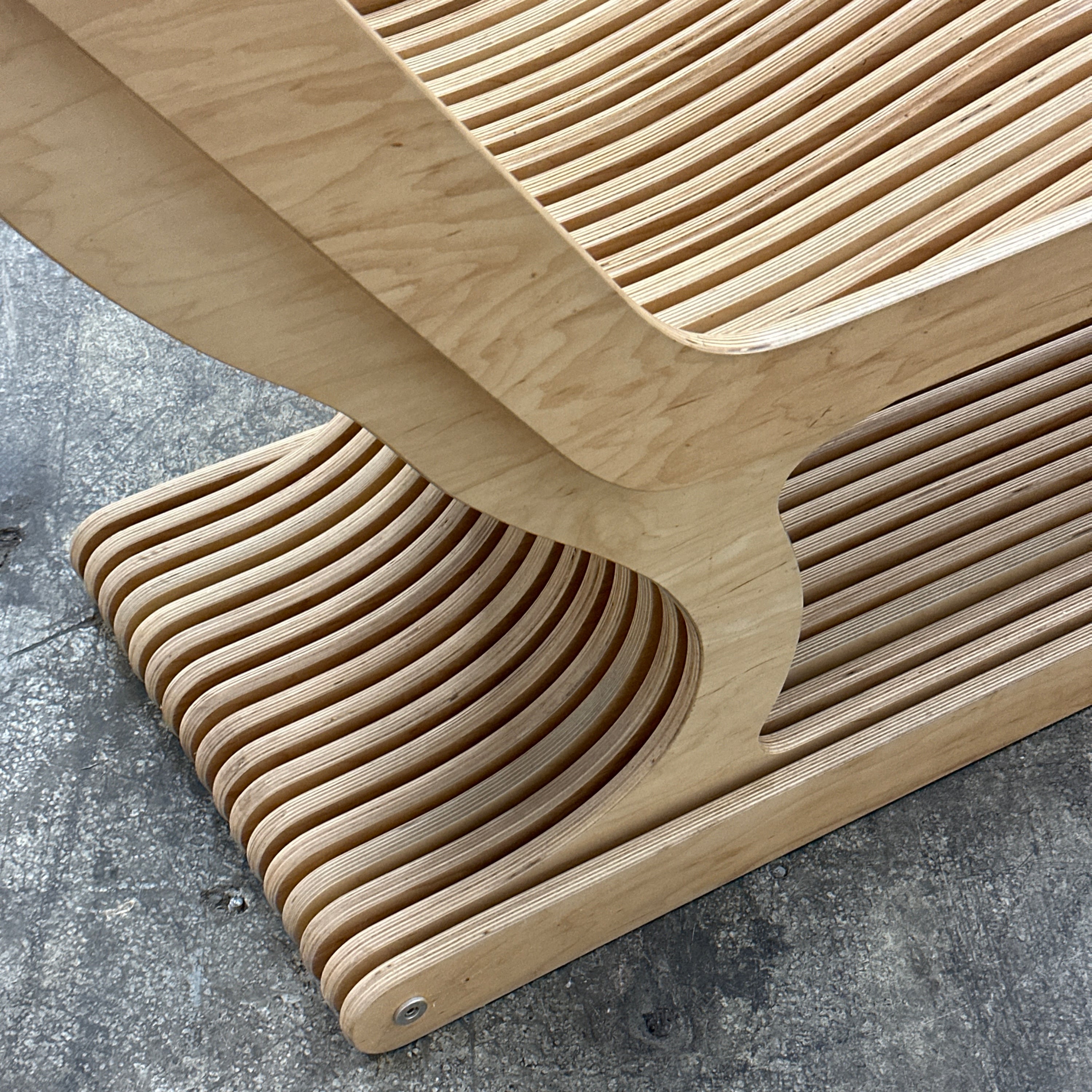 Studio Made Biomorphic Slat Chaise