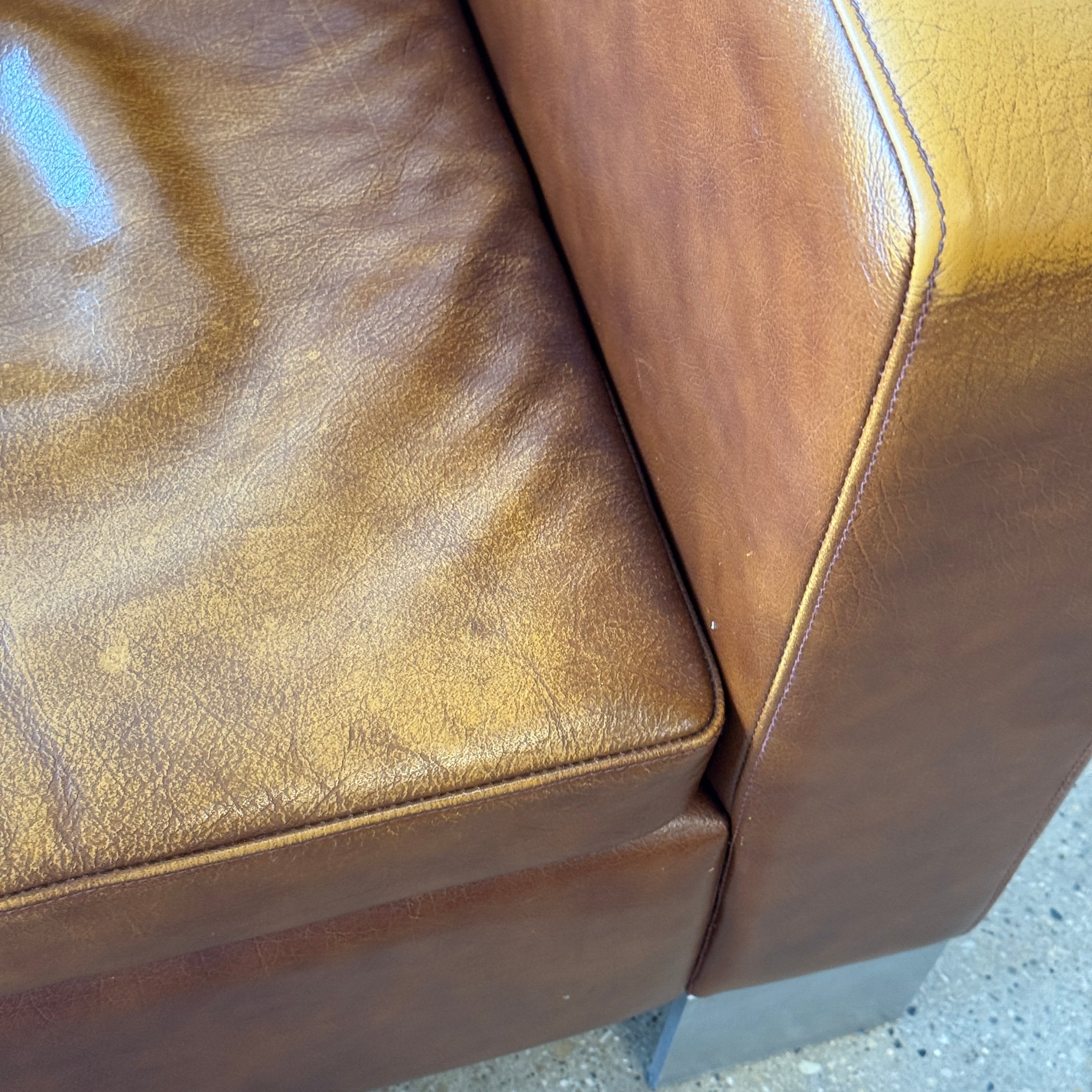 French Armchairs in Original Buffalo Leather