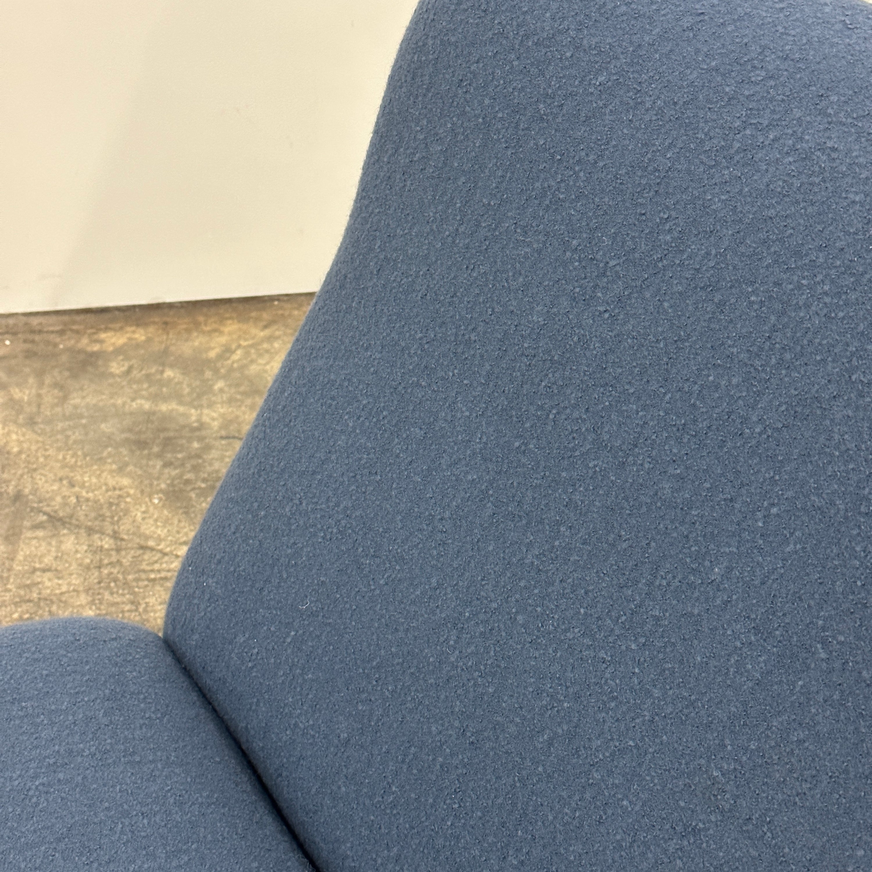 Space Age Swivel Lounge Chair in Navy Wool