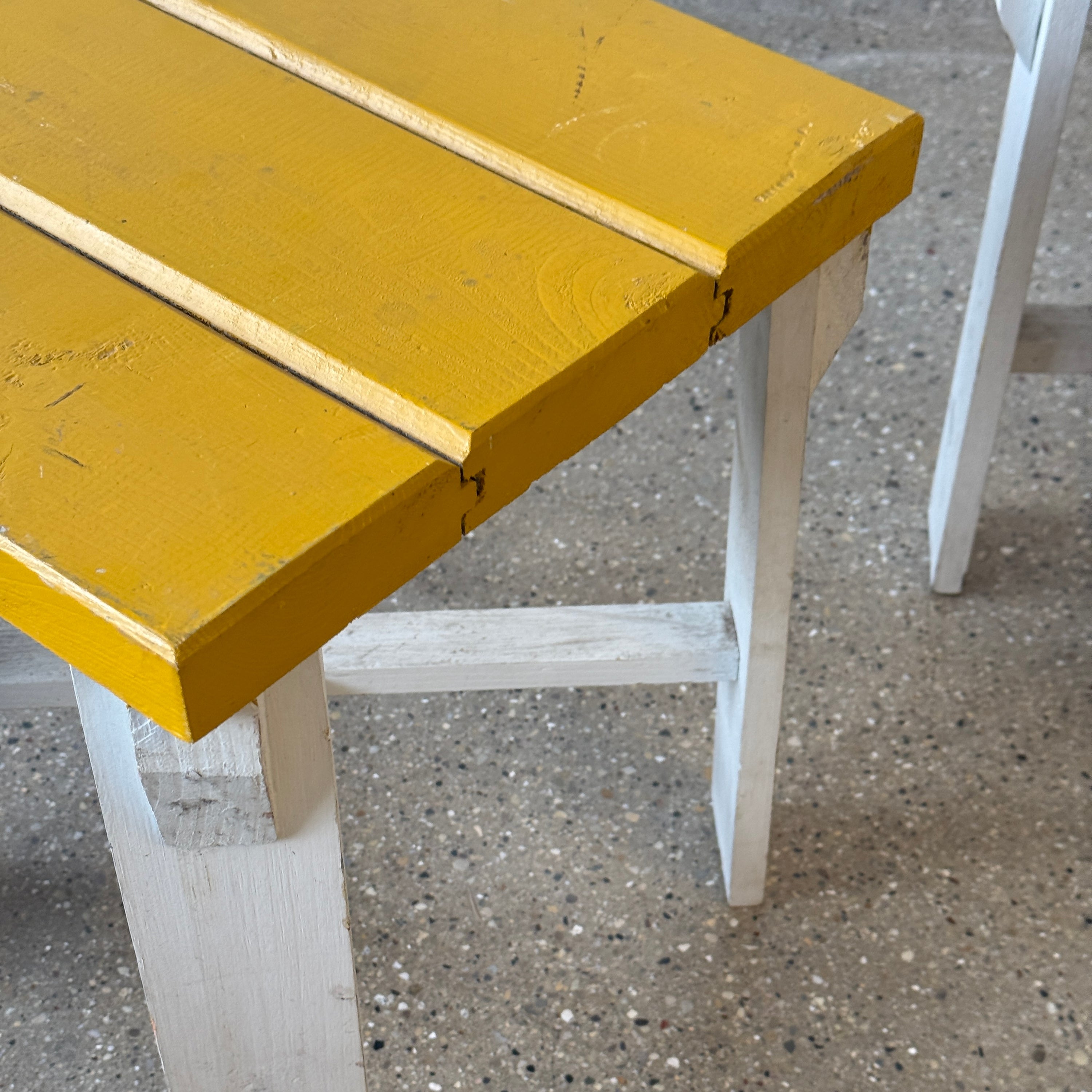 Primitive Painted Wooden Side Tables