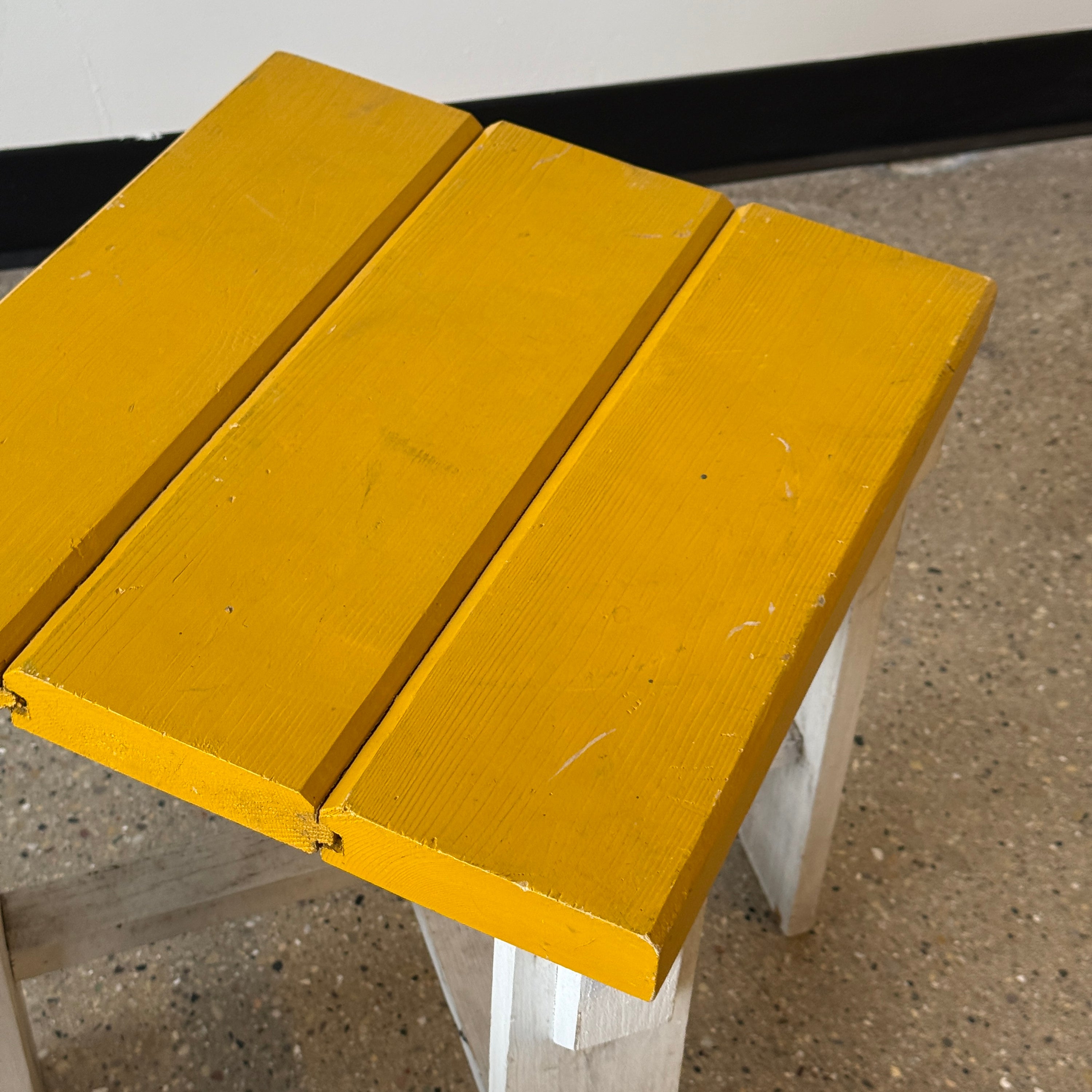 Primitive Painted Wooden Side Tables