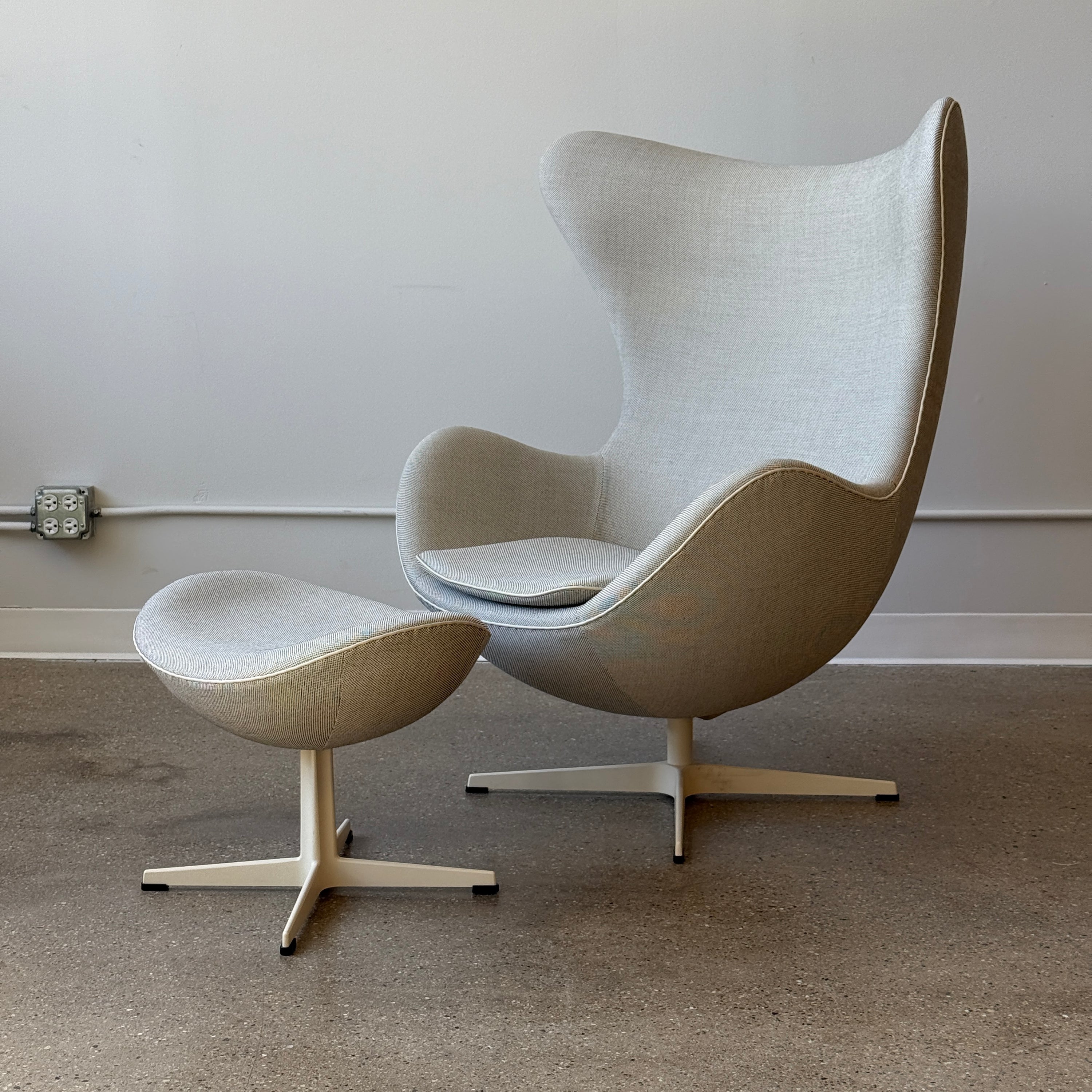 Egg Chair + Ottoman by Arne Jacobsen for Fritz Hansen