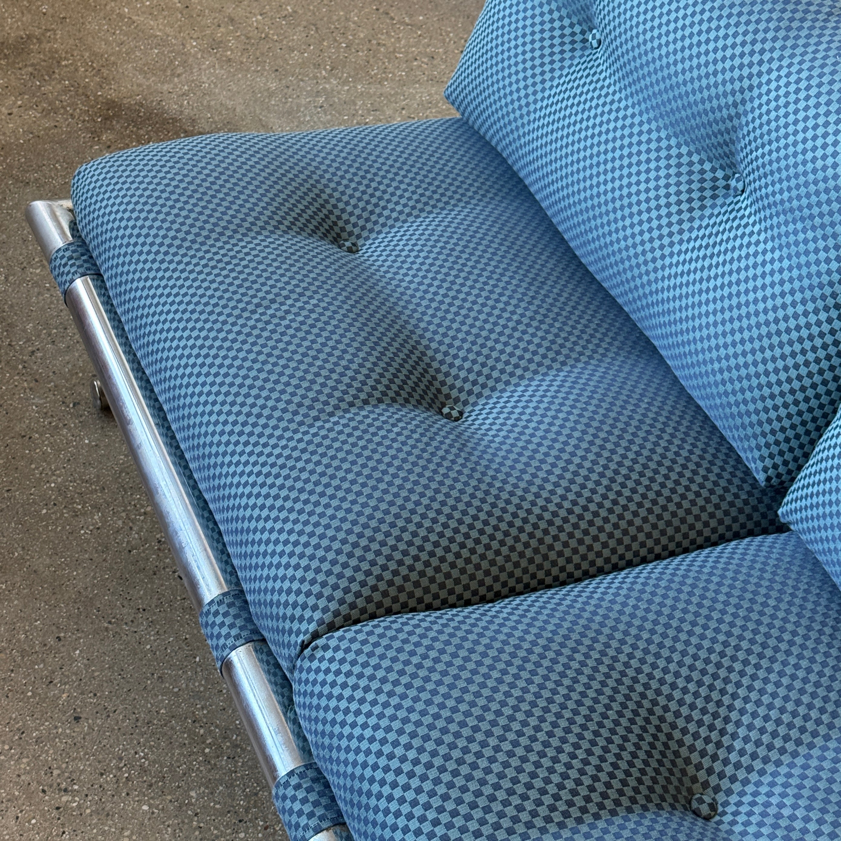 Chrome Sled Settee by Arthur Umanoff for Directional