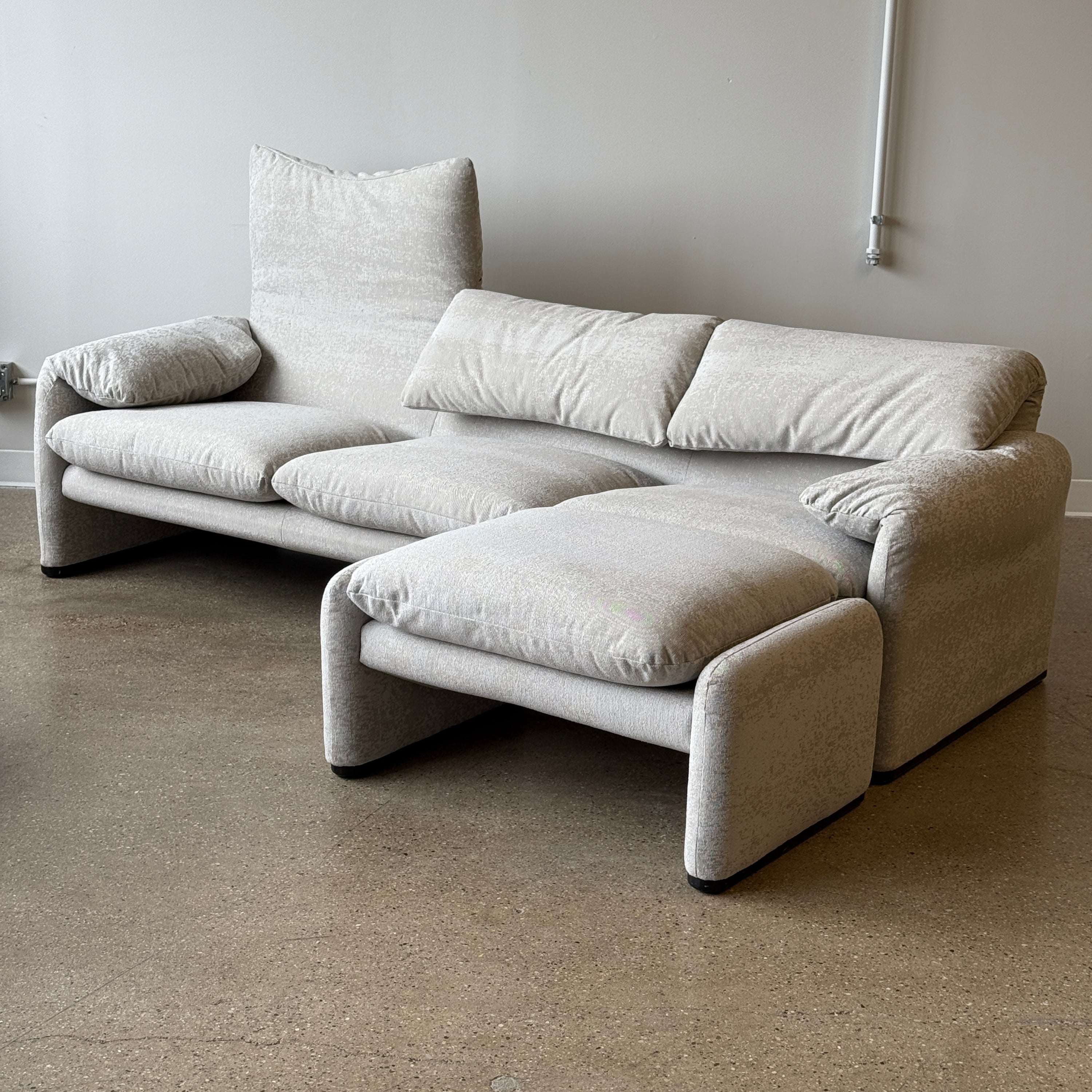 Maralunga Sofa + Ottoman by Vico Magistretti for Cassina