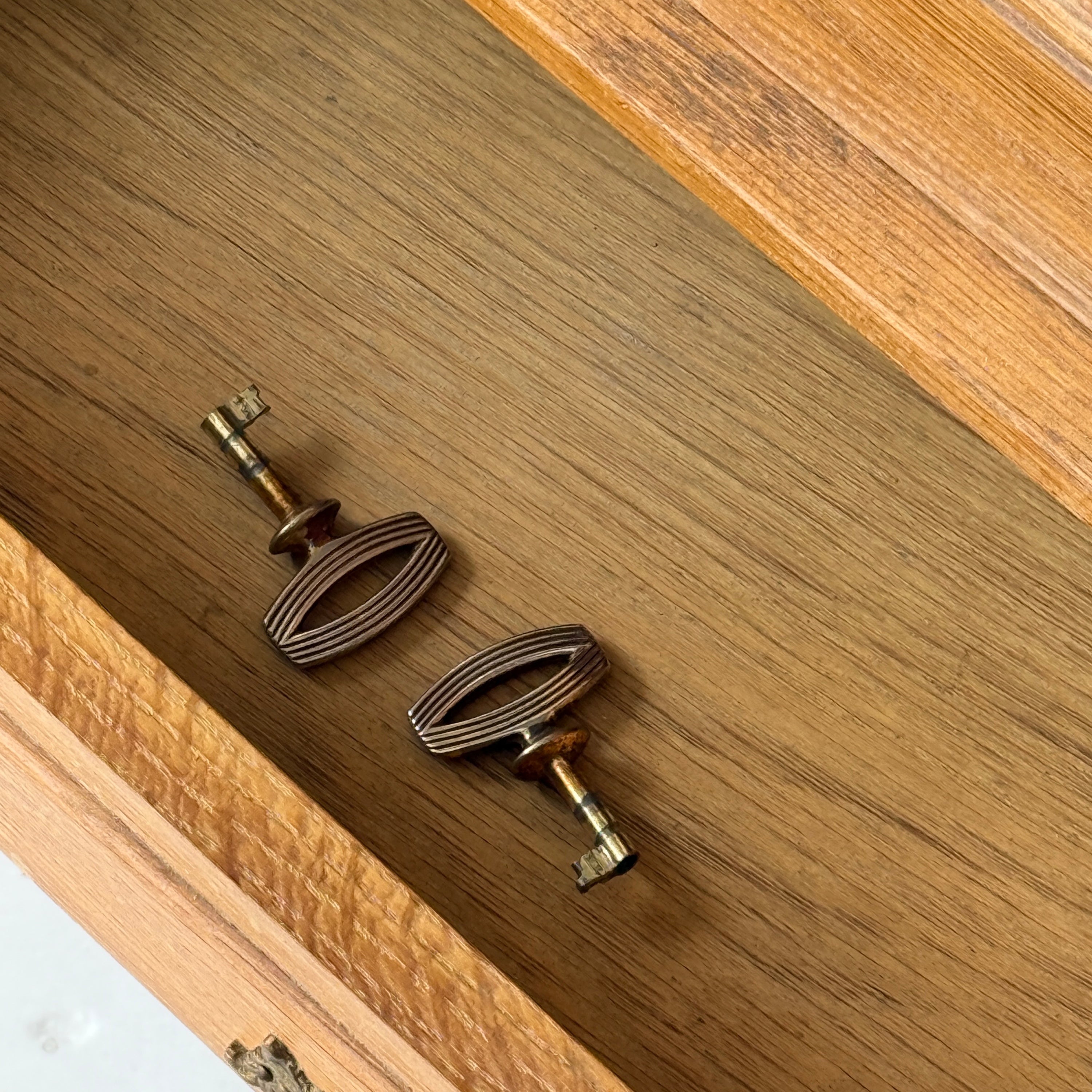 Danish Carved Oak Brutalist Wood Sideboard