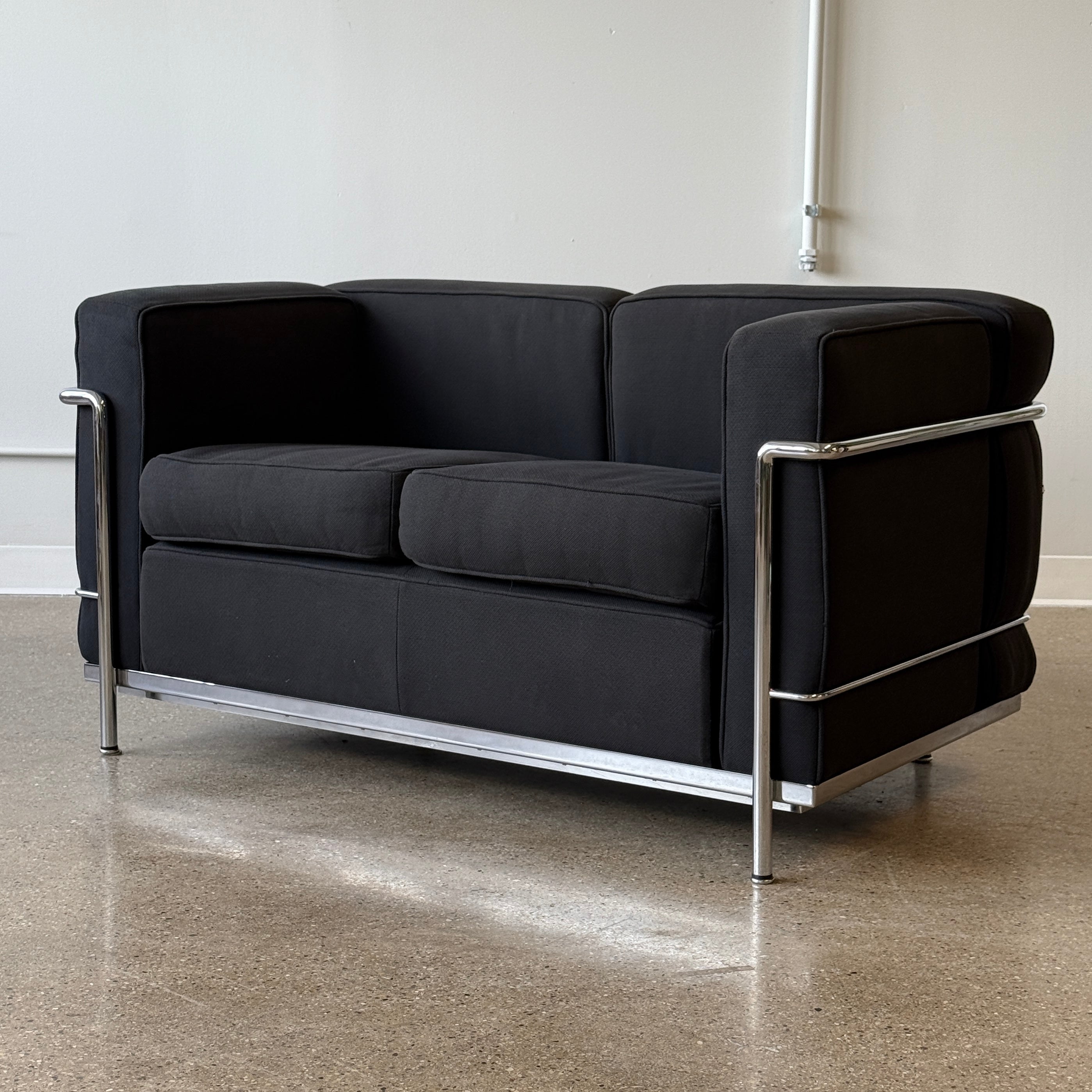 LC2 Petite Loveseat by Le Corbusier, Pierre Jeanneret, and Charlotte Perriand for Cassina