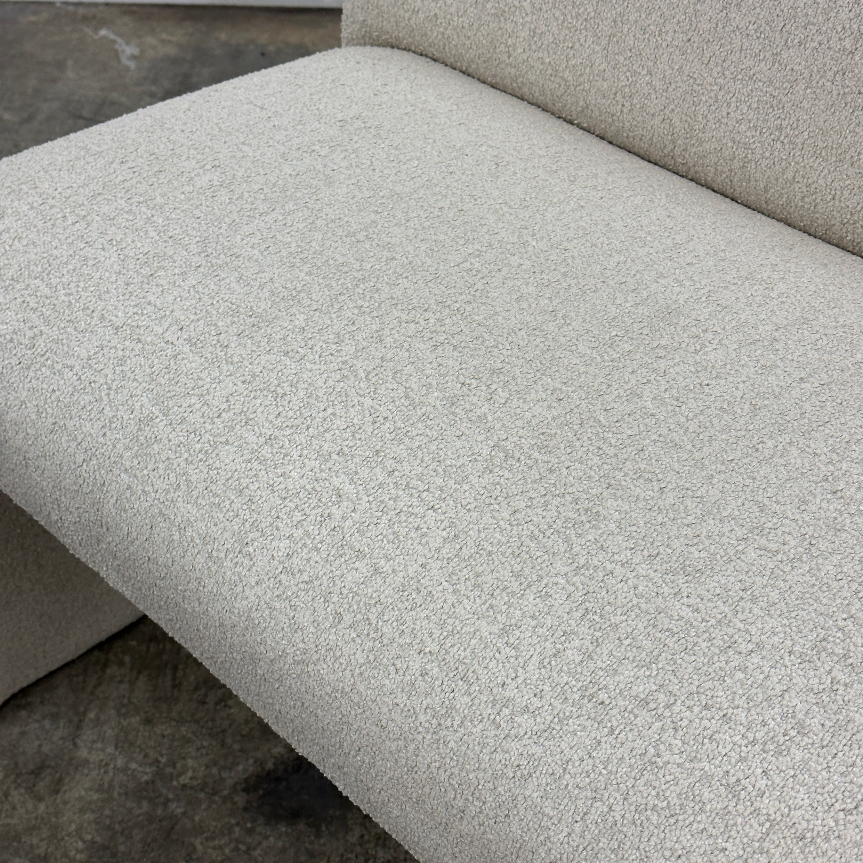 Postmodern Bench in Boucle by DIA