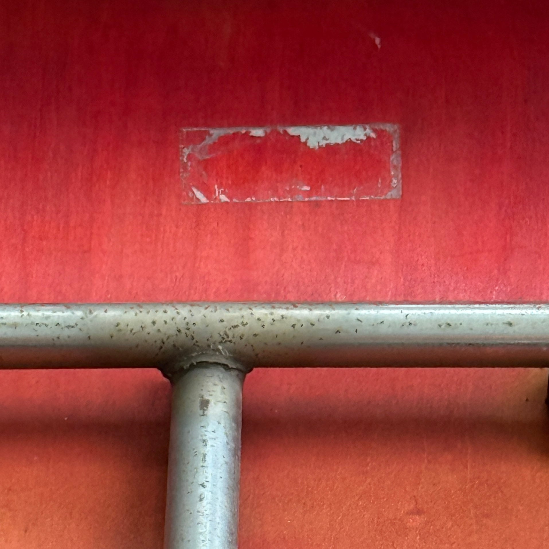 DCM Chairs by Charles + Ray Eames for Herman Miller in Red Aniline Dye