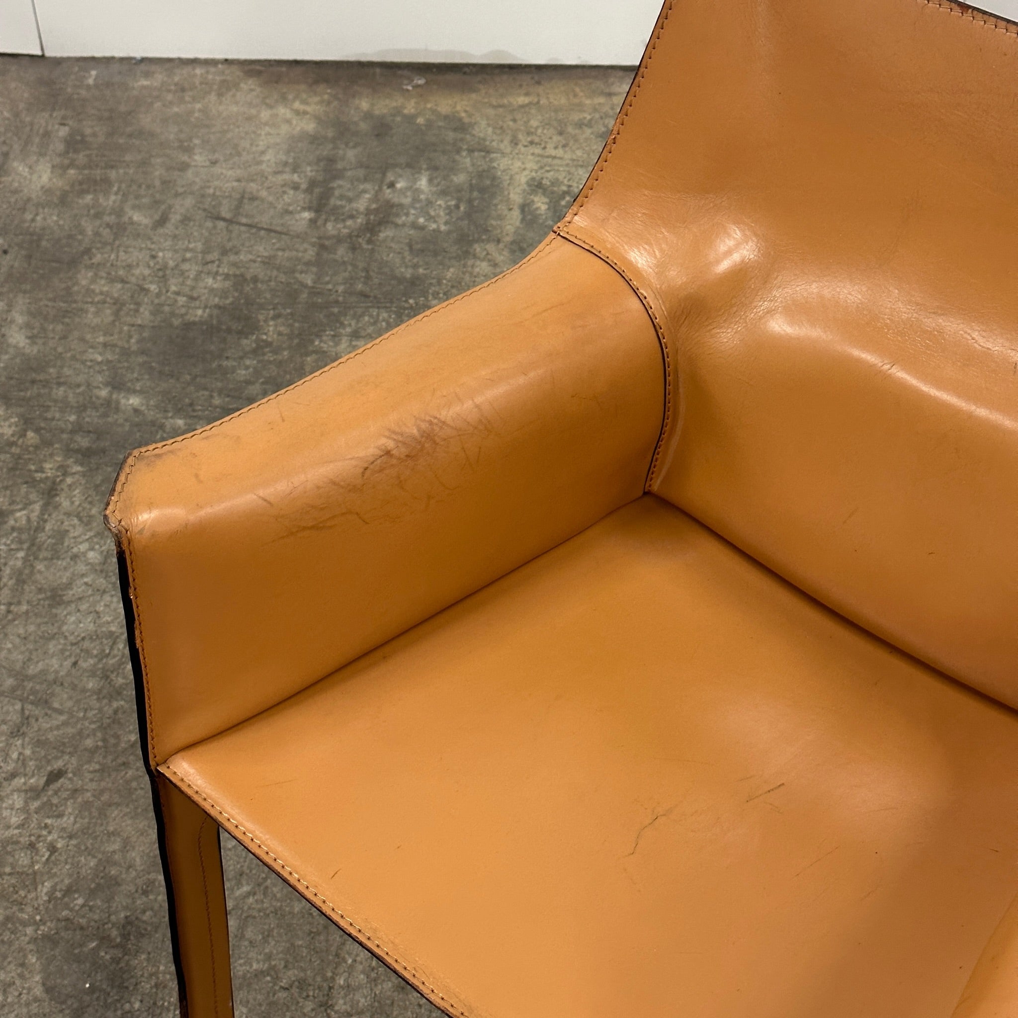 Leather Cab Chairs by Mario Bellini for Cassina