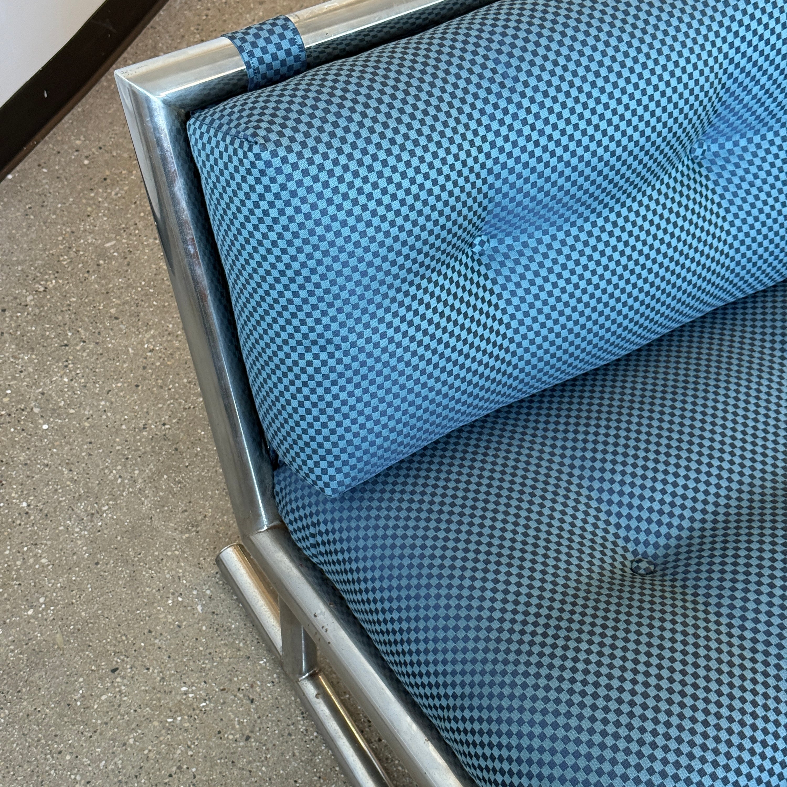 Chrome Sled Settee by Arthur Umanoff for Directional