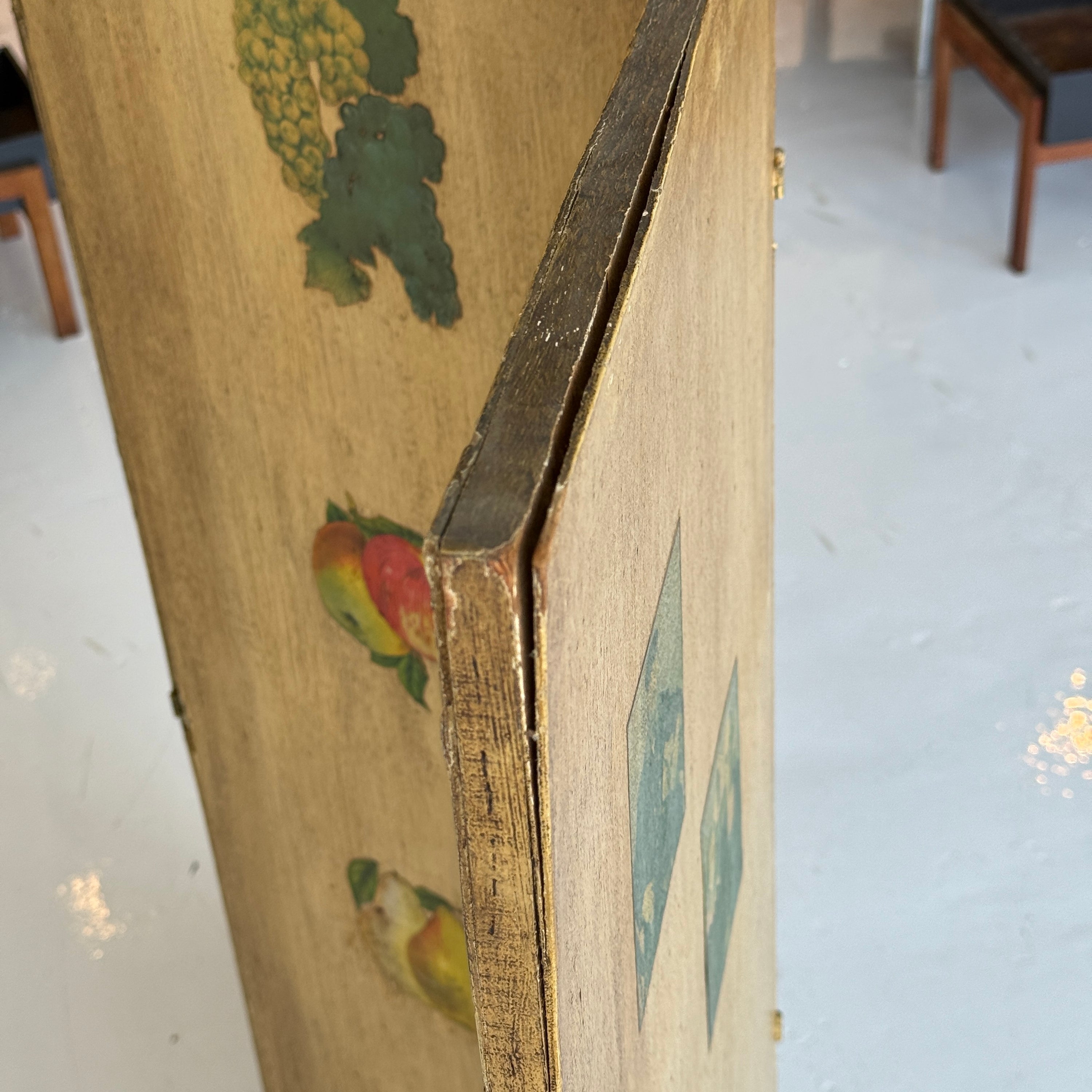 Primitive Folk Art Folding Screen