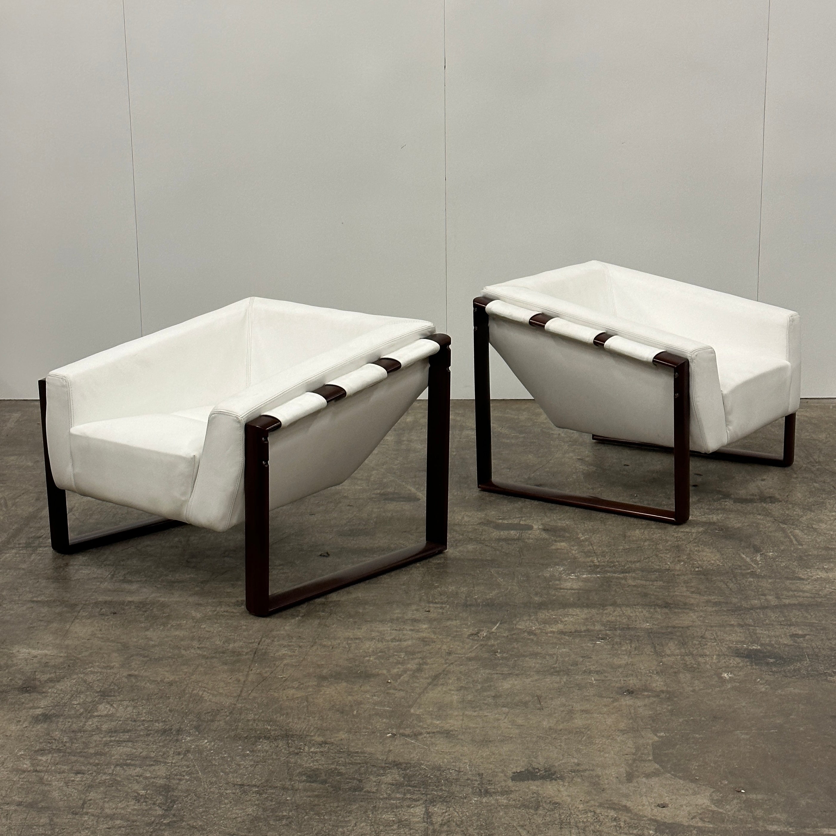 Brazilian Rosewood Lounge Chairs by Percival Lafer