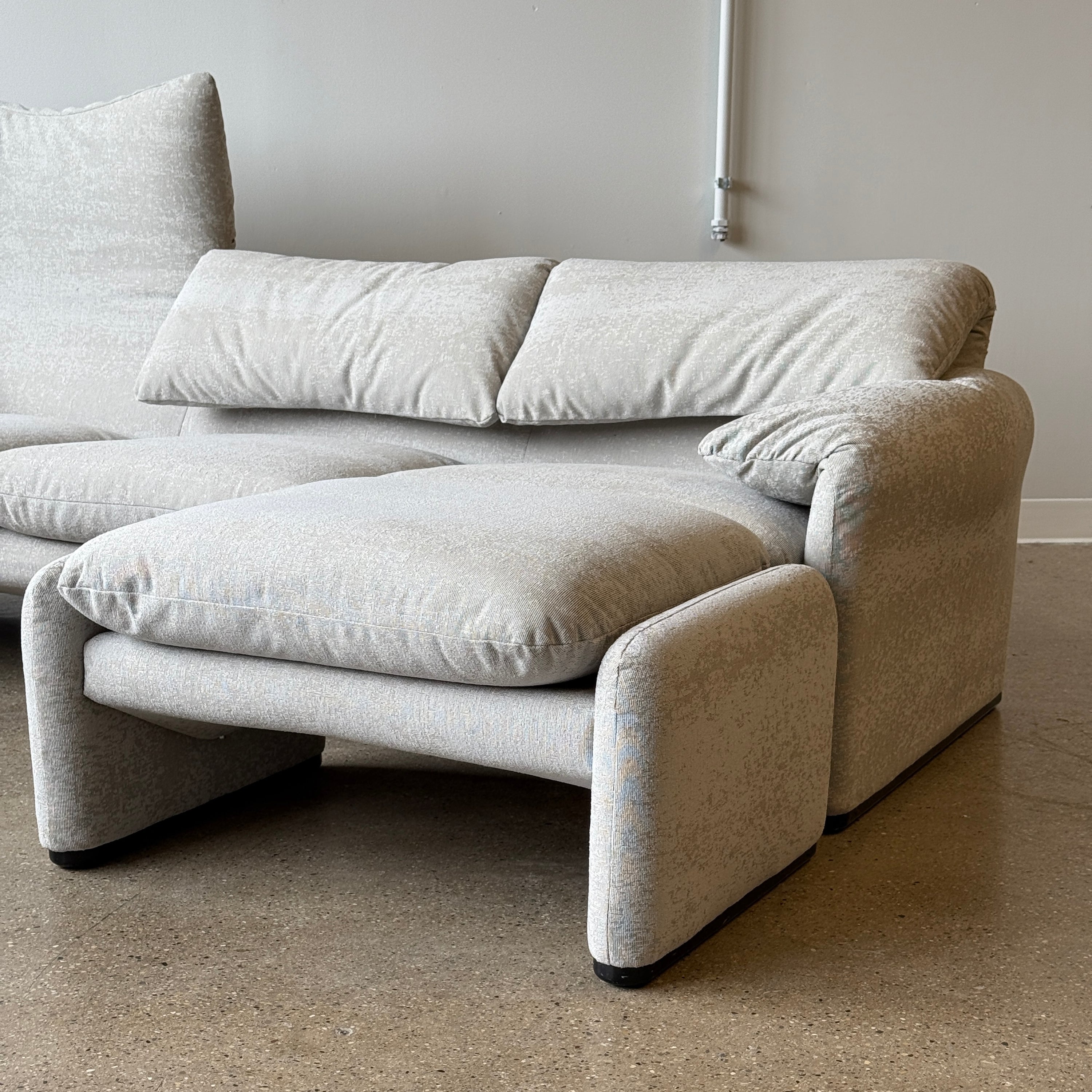 Maralunga Sofa + Ottoman by Vico Magistretti for Cassina