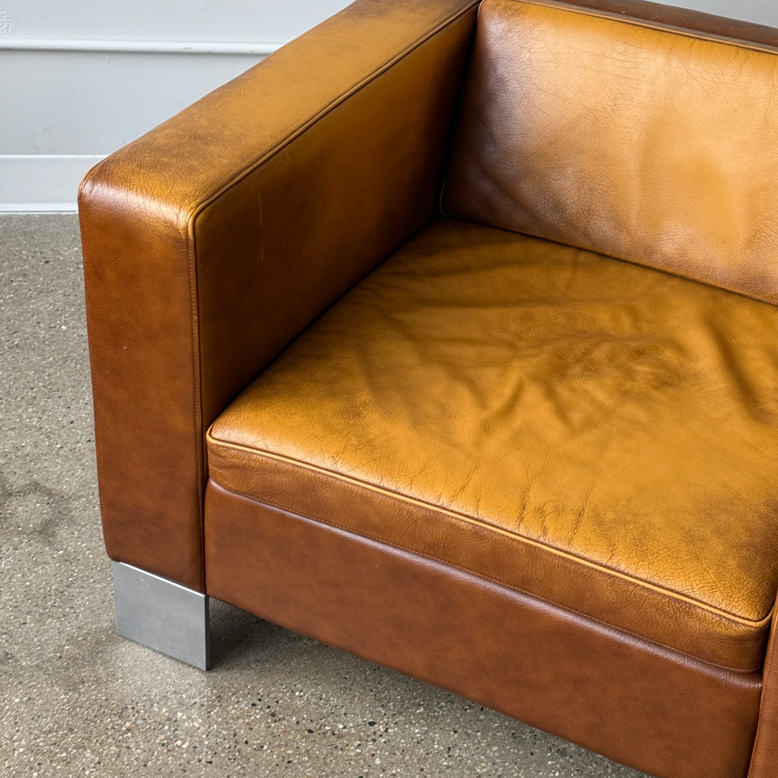 French Armchairs in Original Buffalo Leather