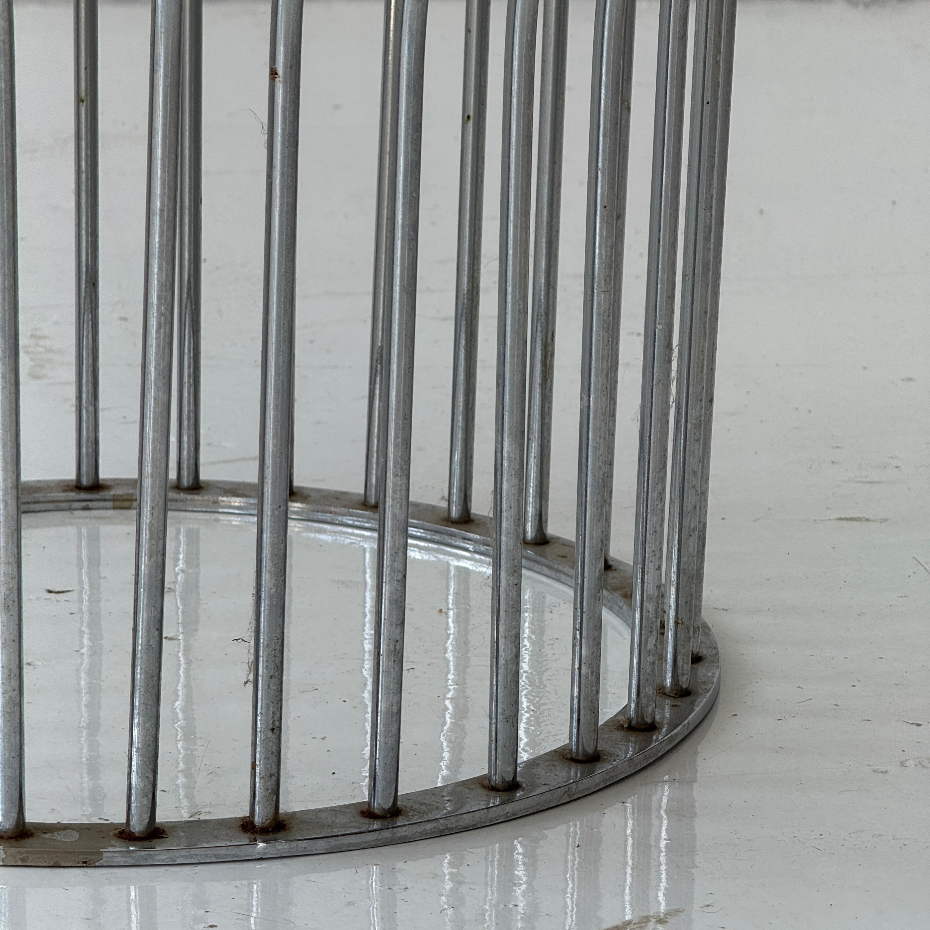 Chrome Glass Circular Postmodern Coffee Table