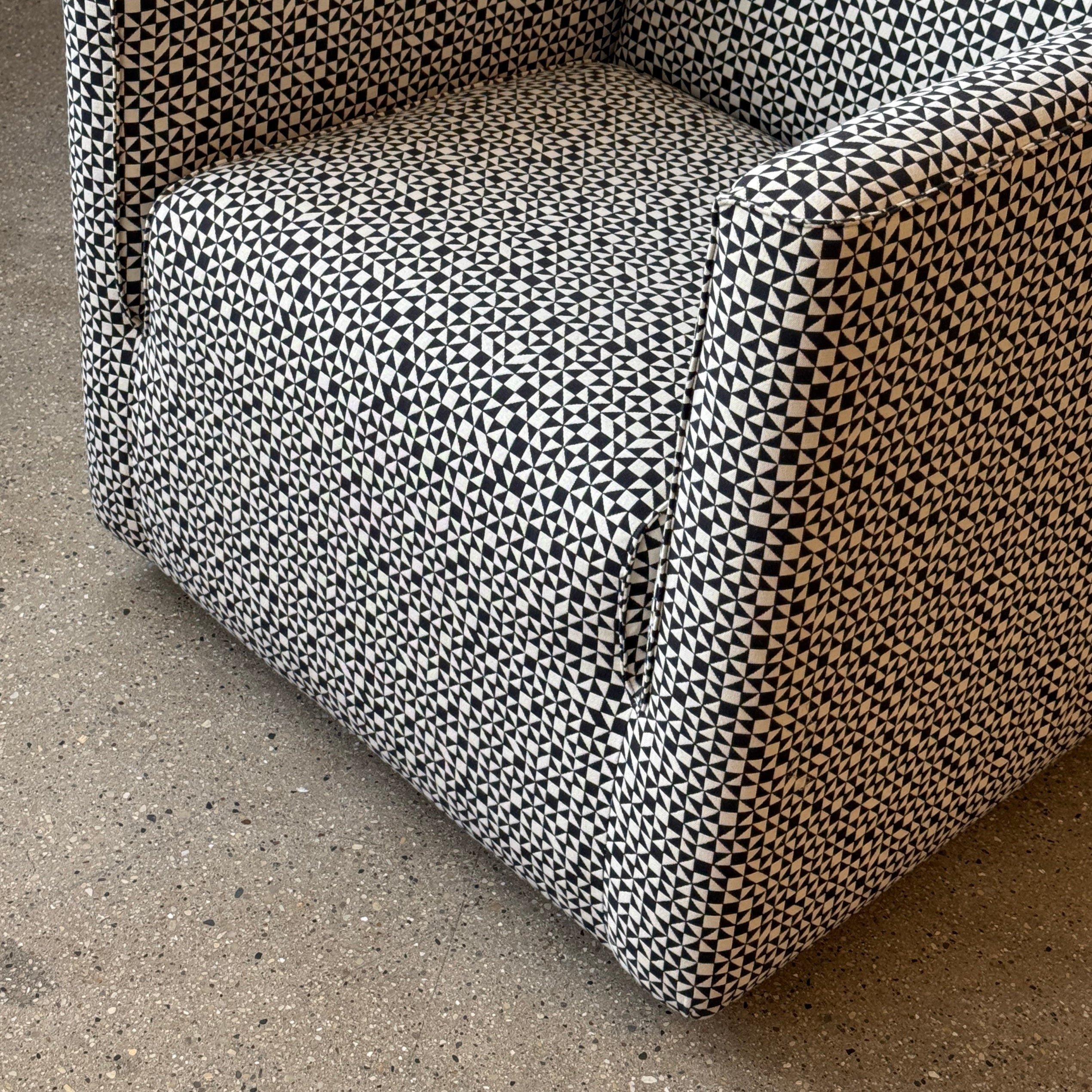 Mismatched Lounge Chairs by Jules Heumann for Metropolitan in Alexander  Girard Fabrics