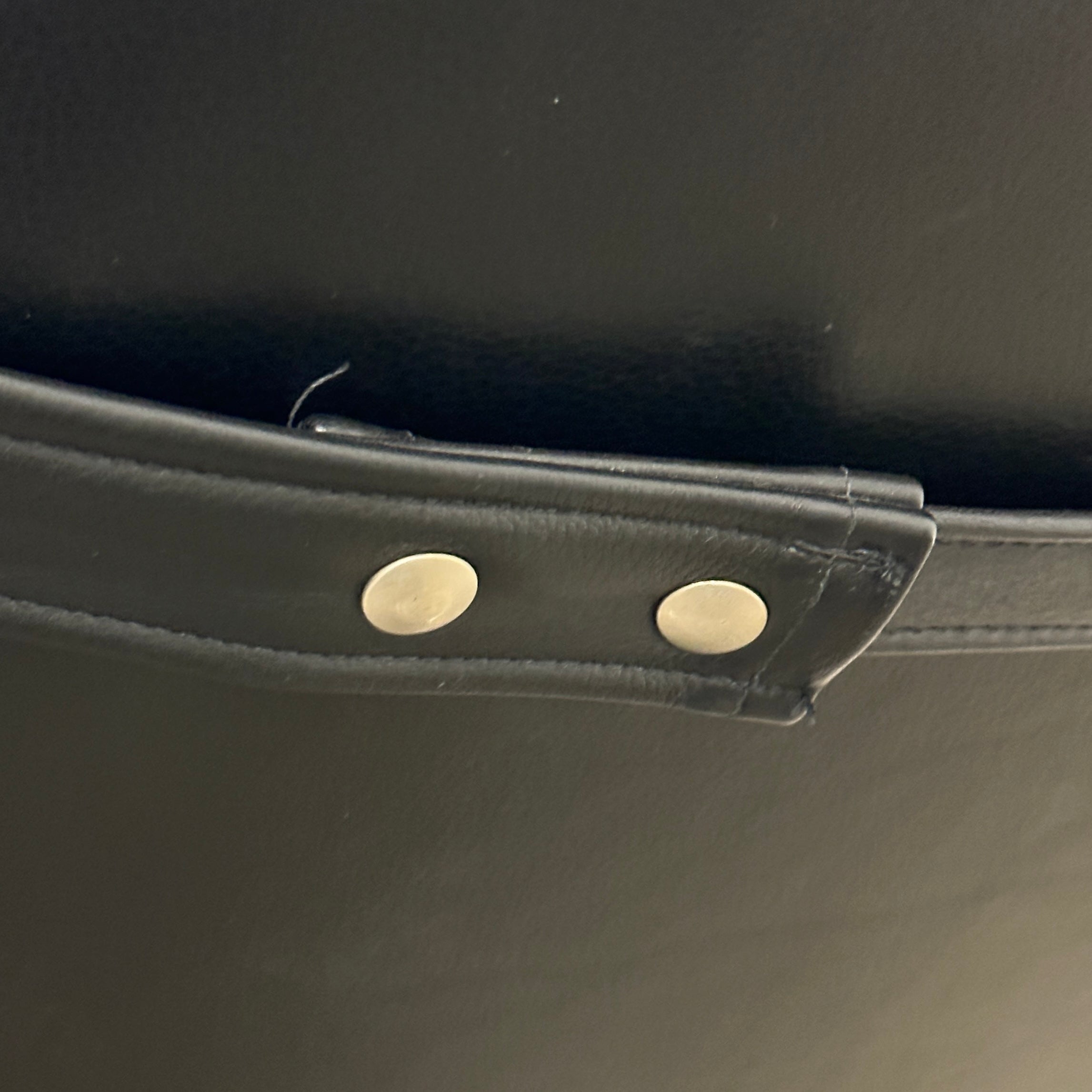 Postmodern Leather/Chrome Chaise by Brayton International