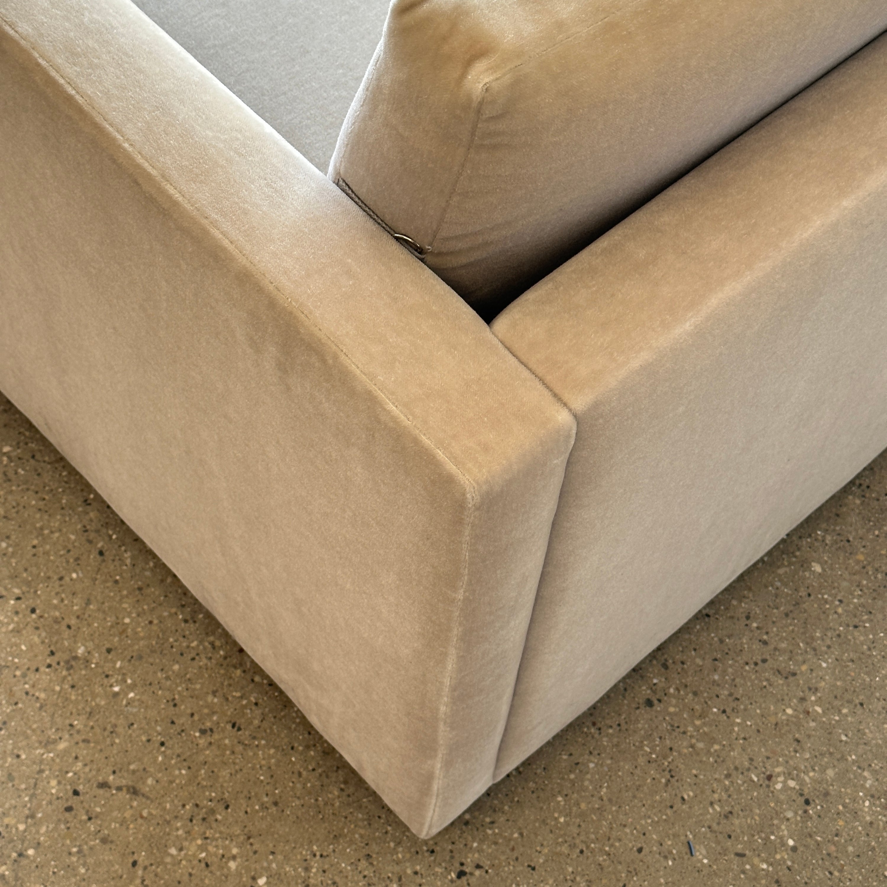 Pfister Settee by Charles Pfister for Knoll in Champagne Mohair