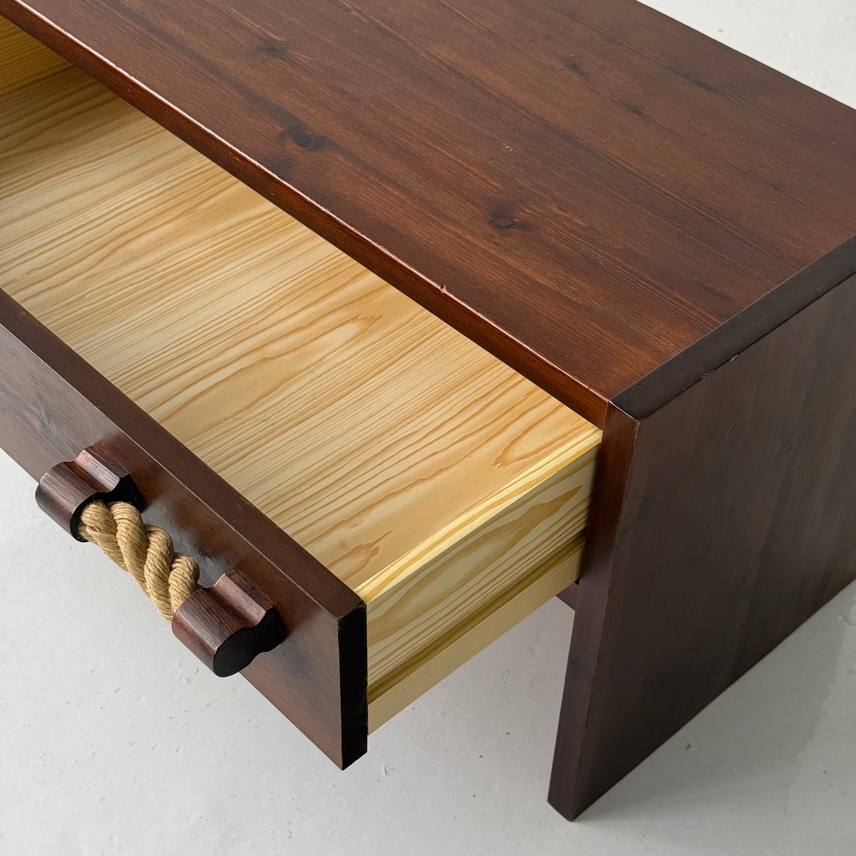 Swedish Pine Dark Rope Low Chest