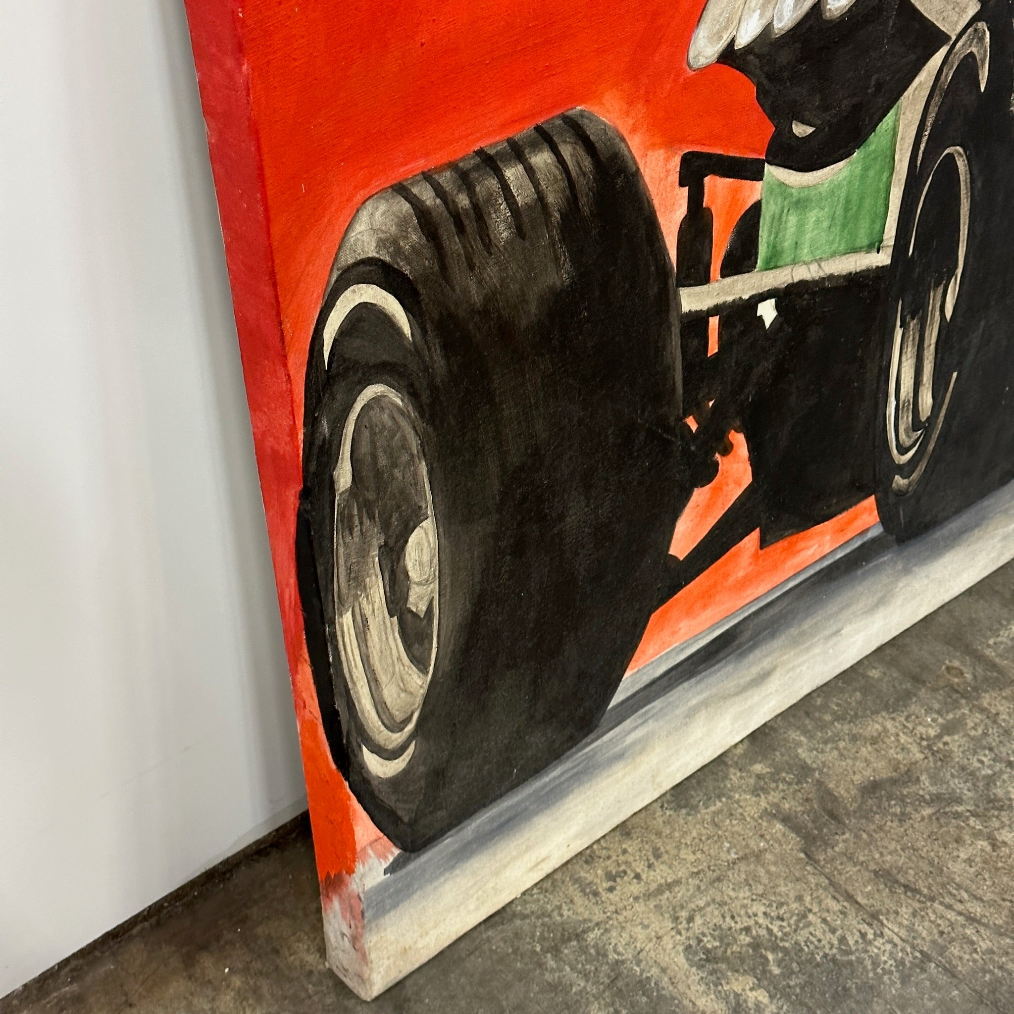 Acrylic Painting on Canvas of Racecar by Keith Isaacson