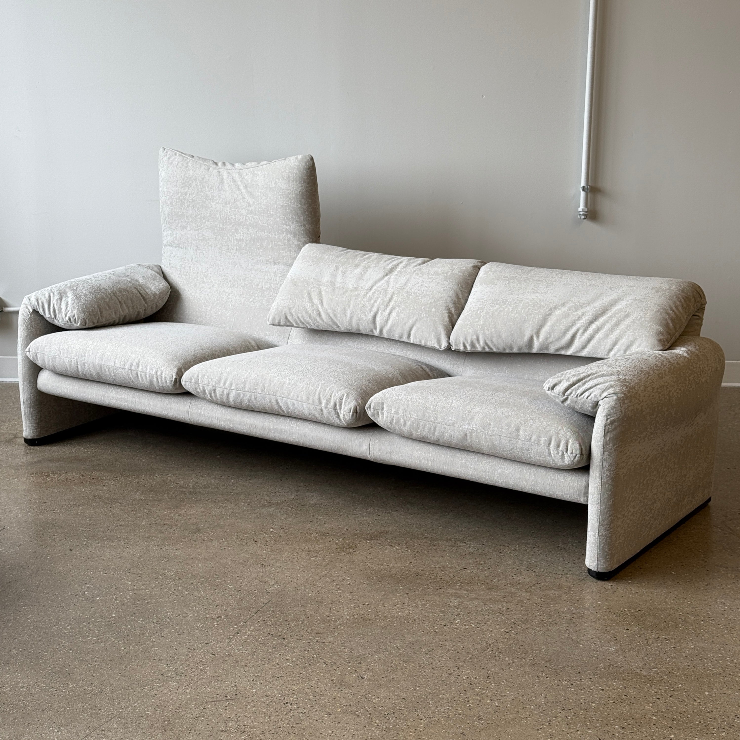 Maralunga Sofa + Ottoman by Vico Magistretti for Cassina