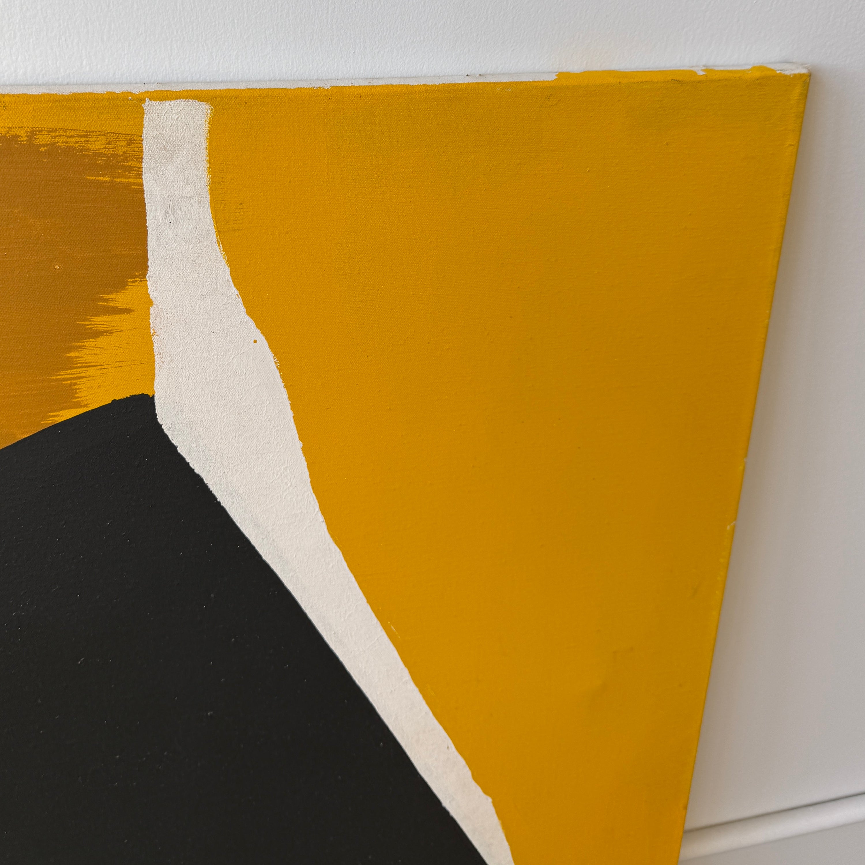 Abstract Acrylic on Canvas Painting Signed Stuart