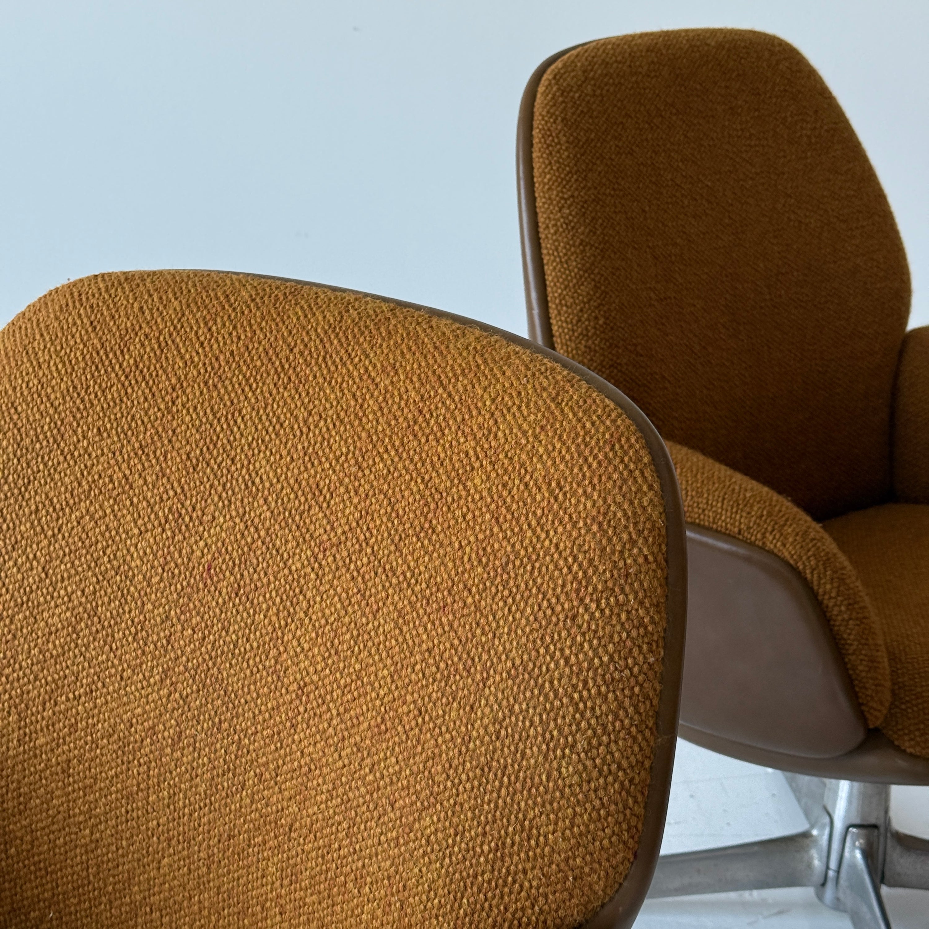 Leather Platner Chairs by Warren Platner for Steelcase