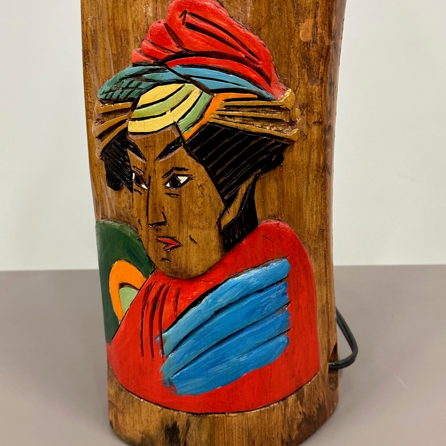 Vintage Folk Art Lamp