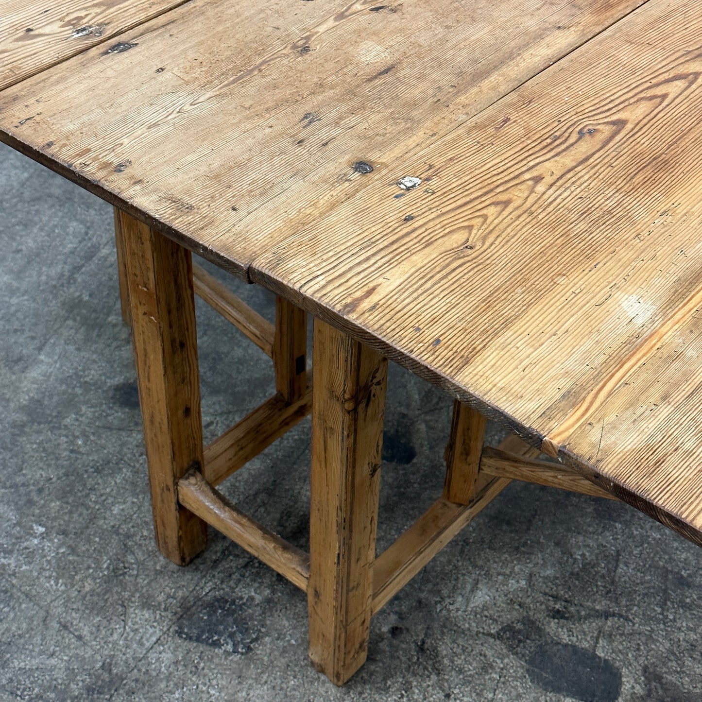 Antique Swedish Drop Leaf Dining Table