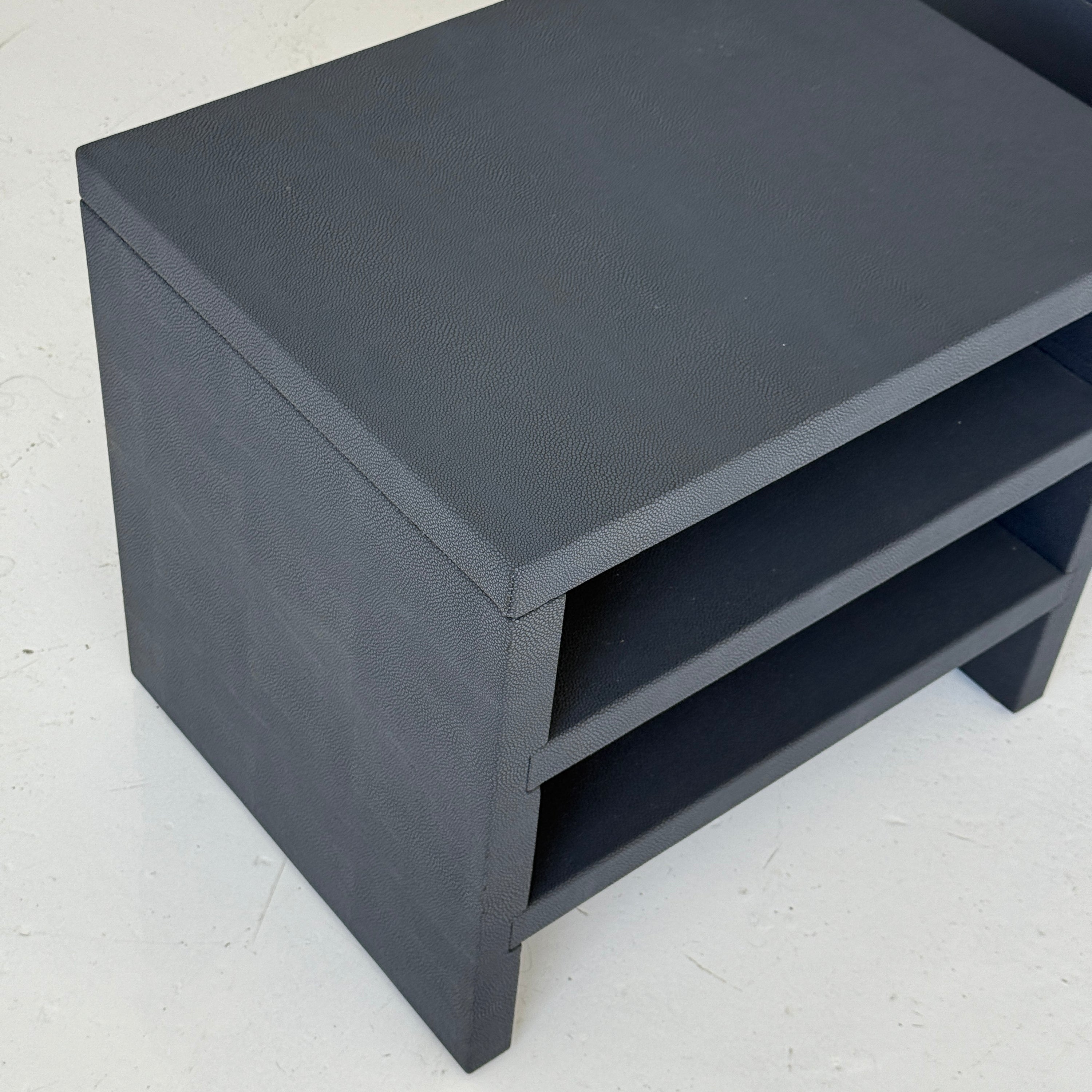 Studio Made Faux Lizard Wrapped Side Tables /Nightstands