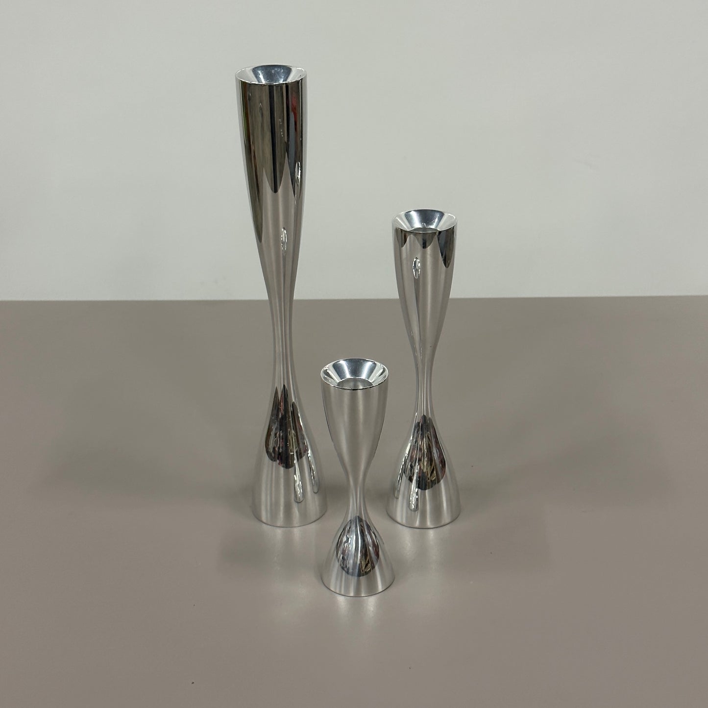 Silver Candlesticks by Karim Rashid for Nambe