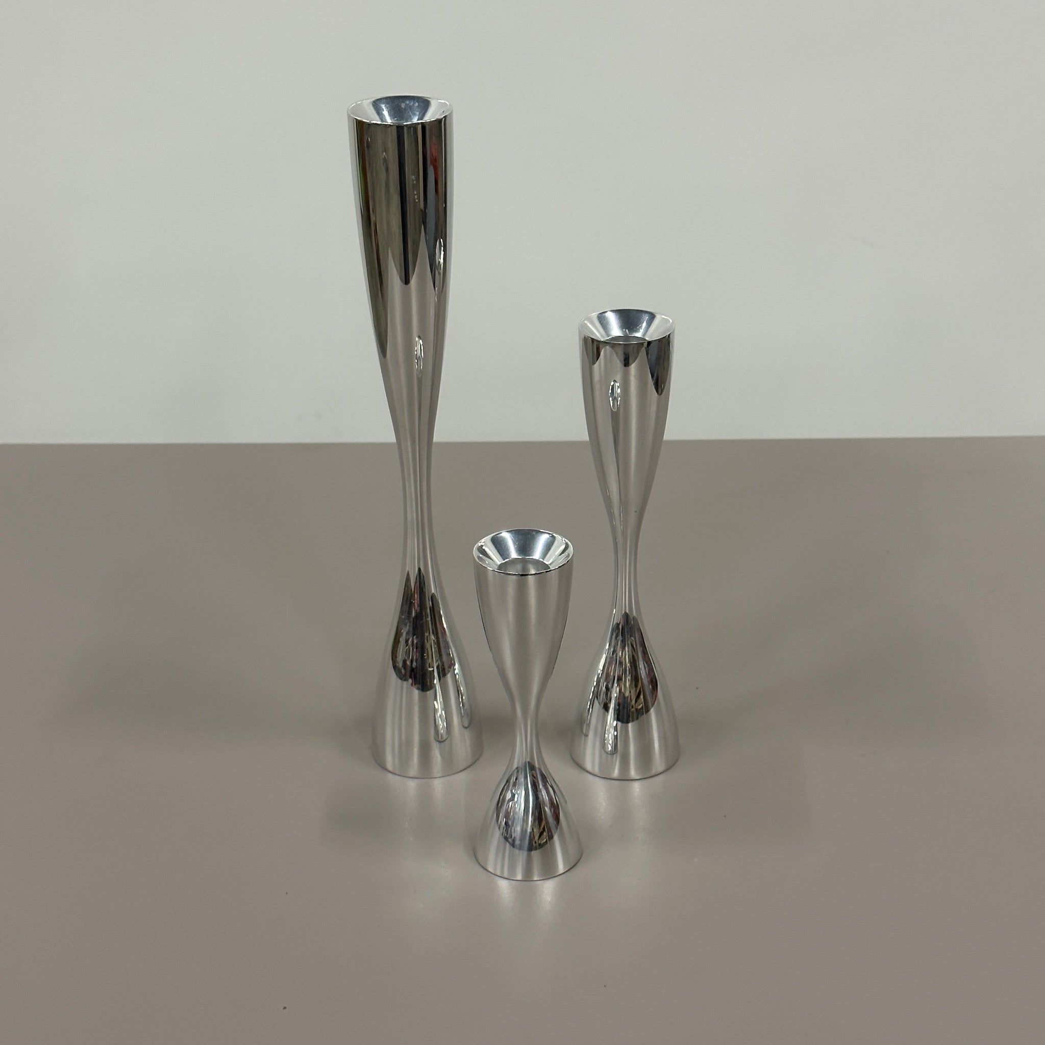 Silver Candlesticks by Karim Rashid for Nambe