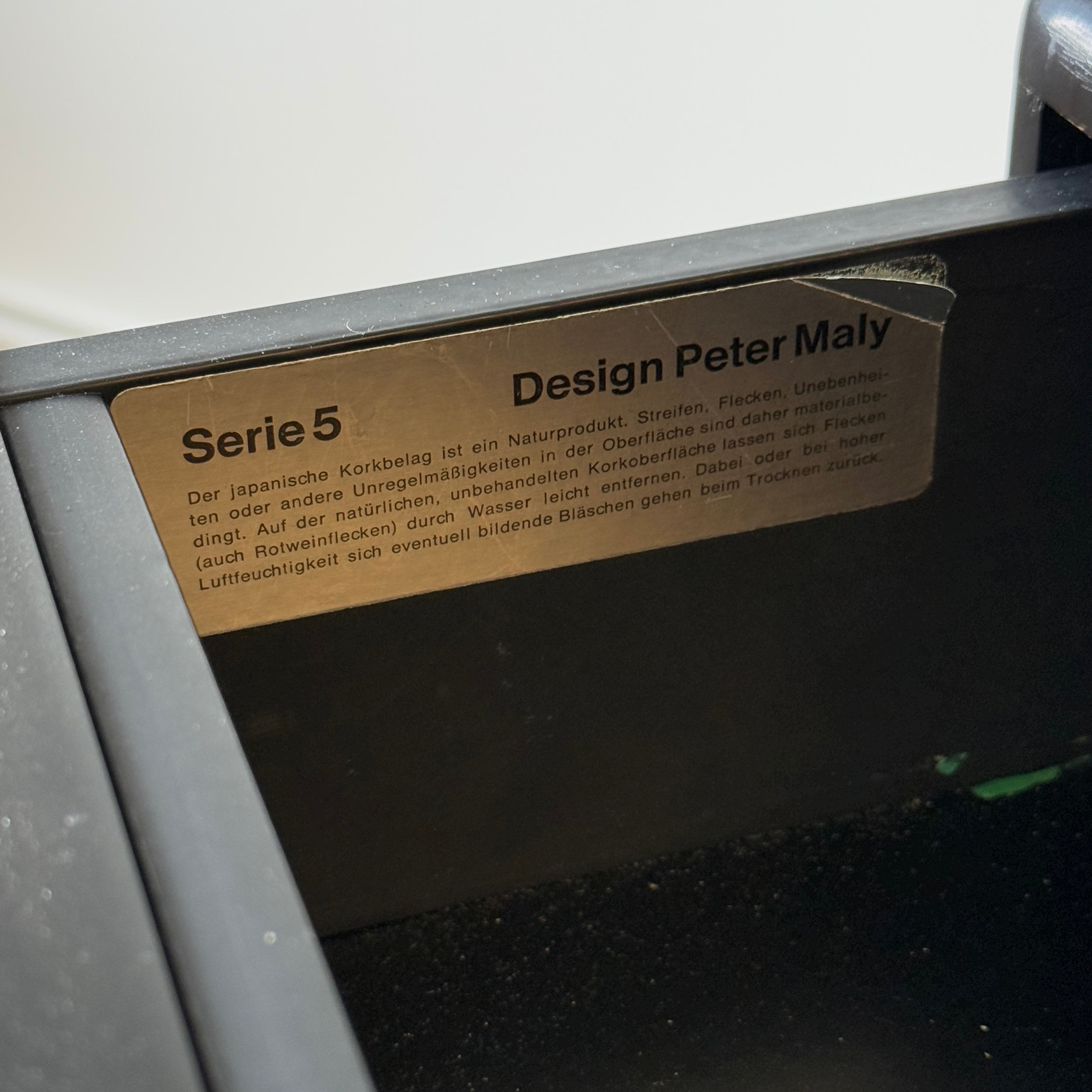 Serie 5 Cork Chest of Drawers by Peter Maly