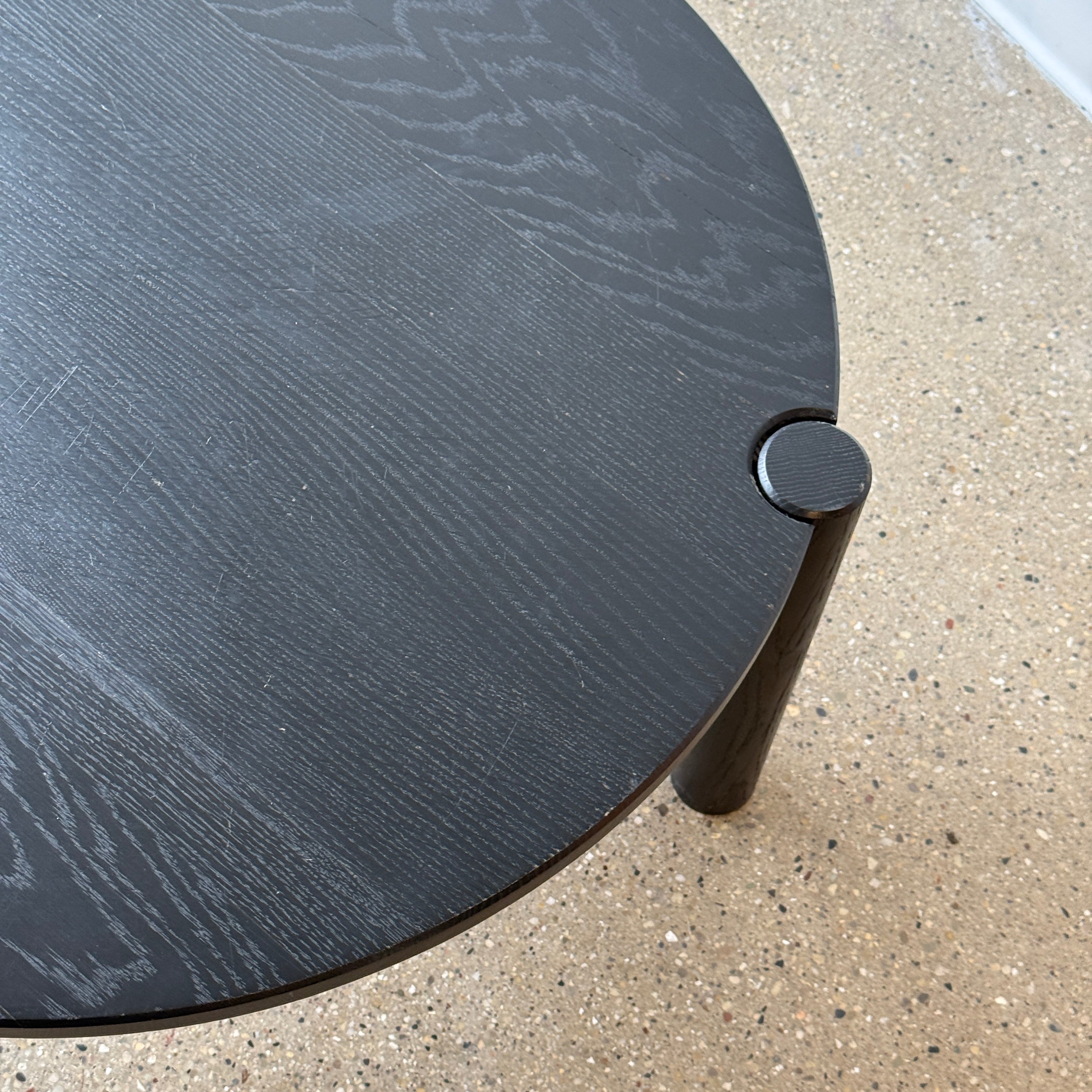 Studio Made Ebonized Circular Coffee Table
