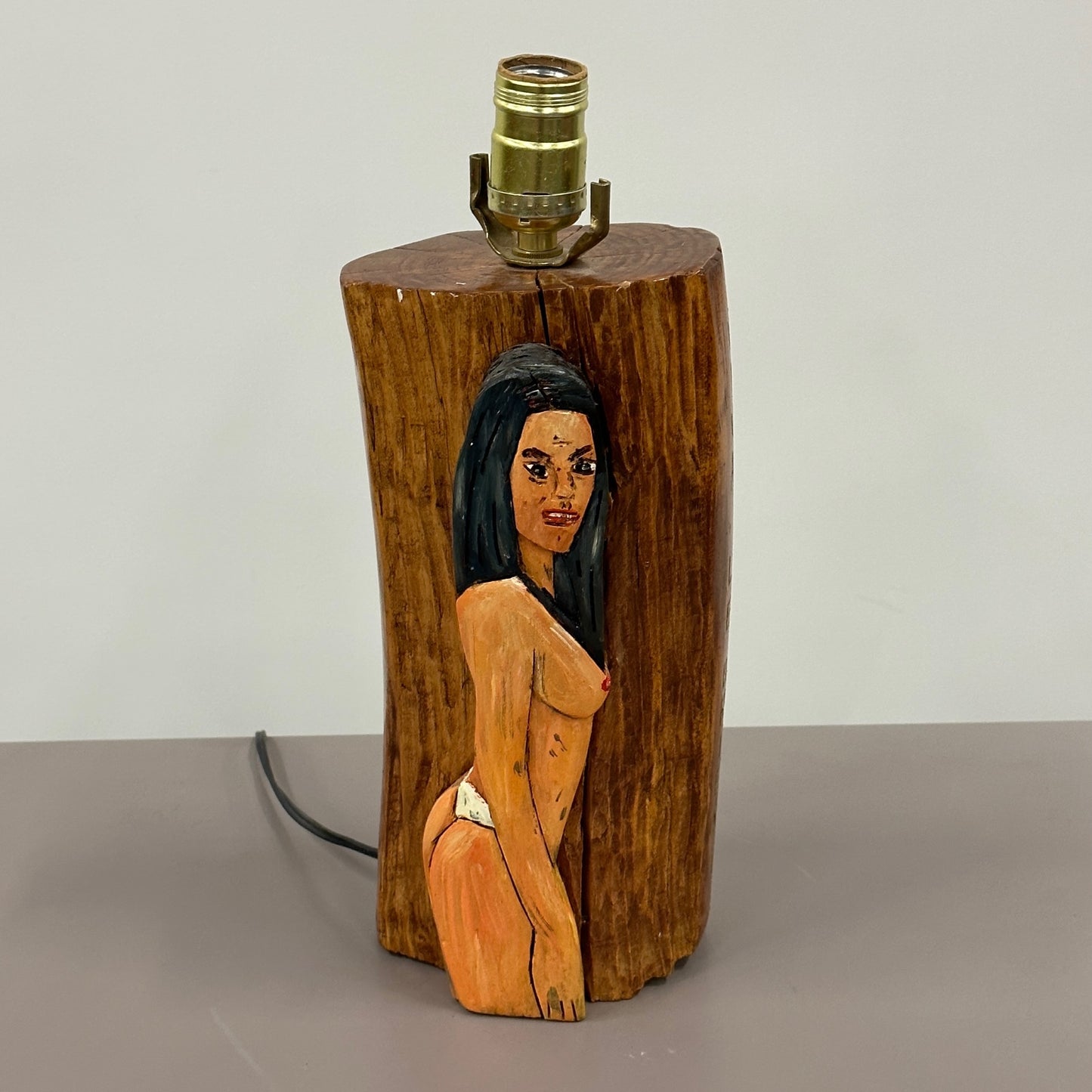 Vintage Folk Art Lamp