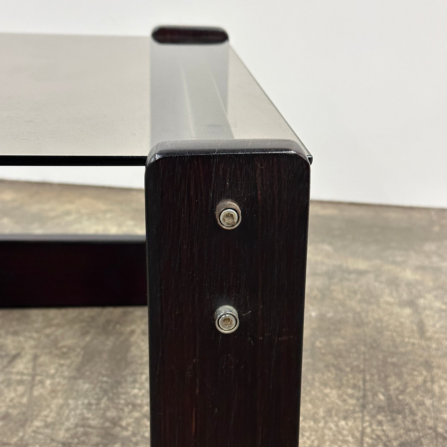 Brazilian Smoked Glass Tables by Percival Lafer