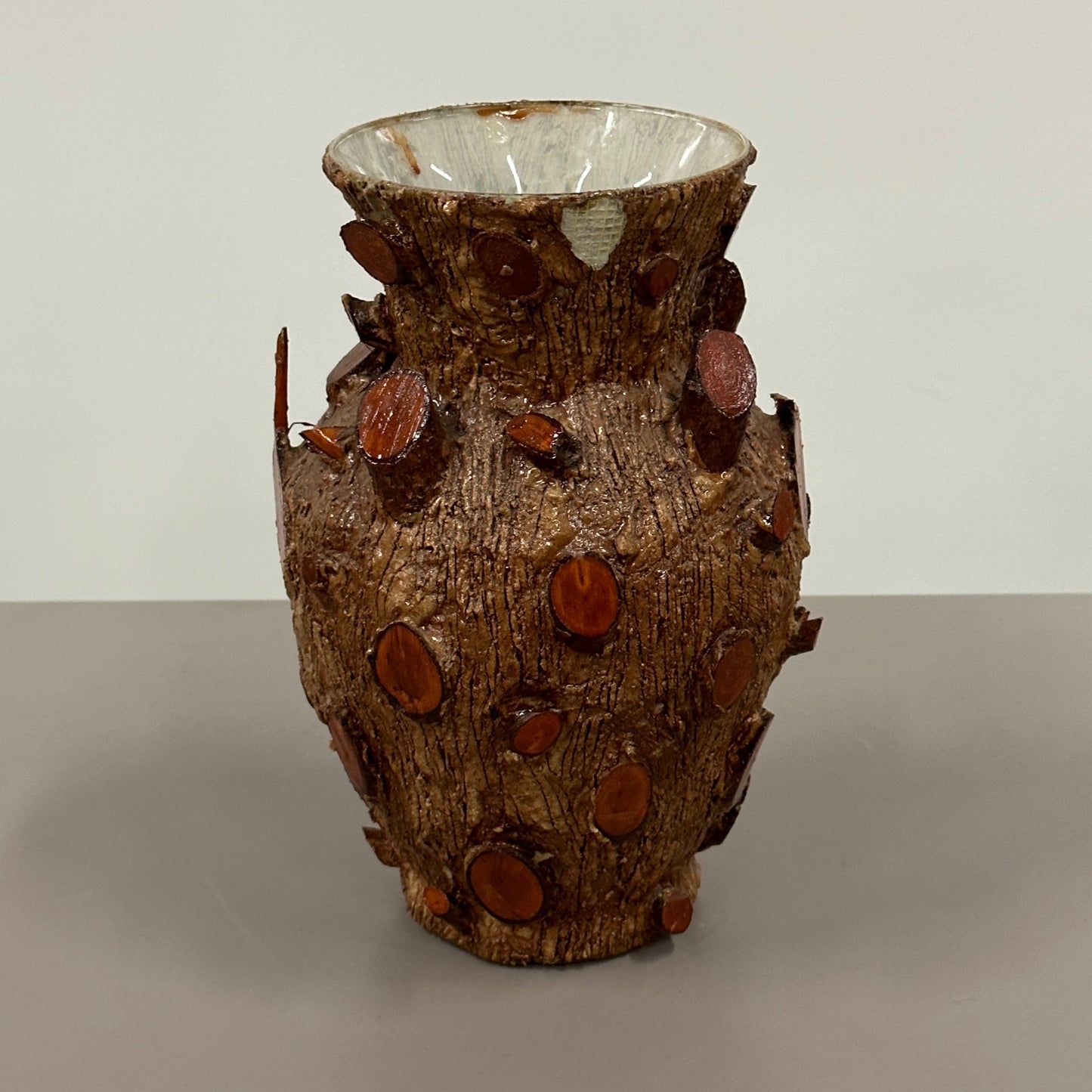 Wood/Ceramic Jug