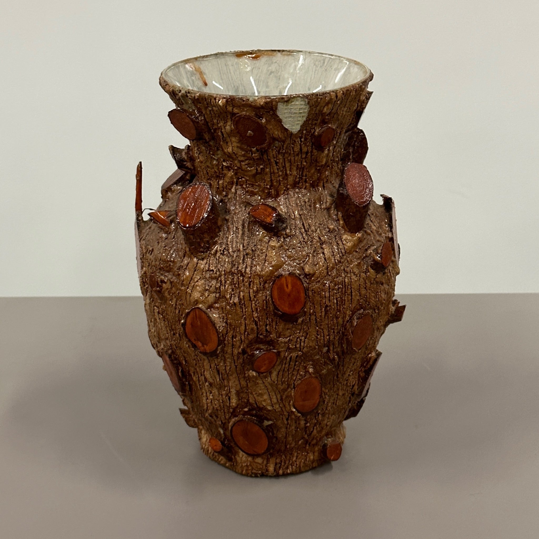 Wood/Ceramic Jug