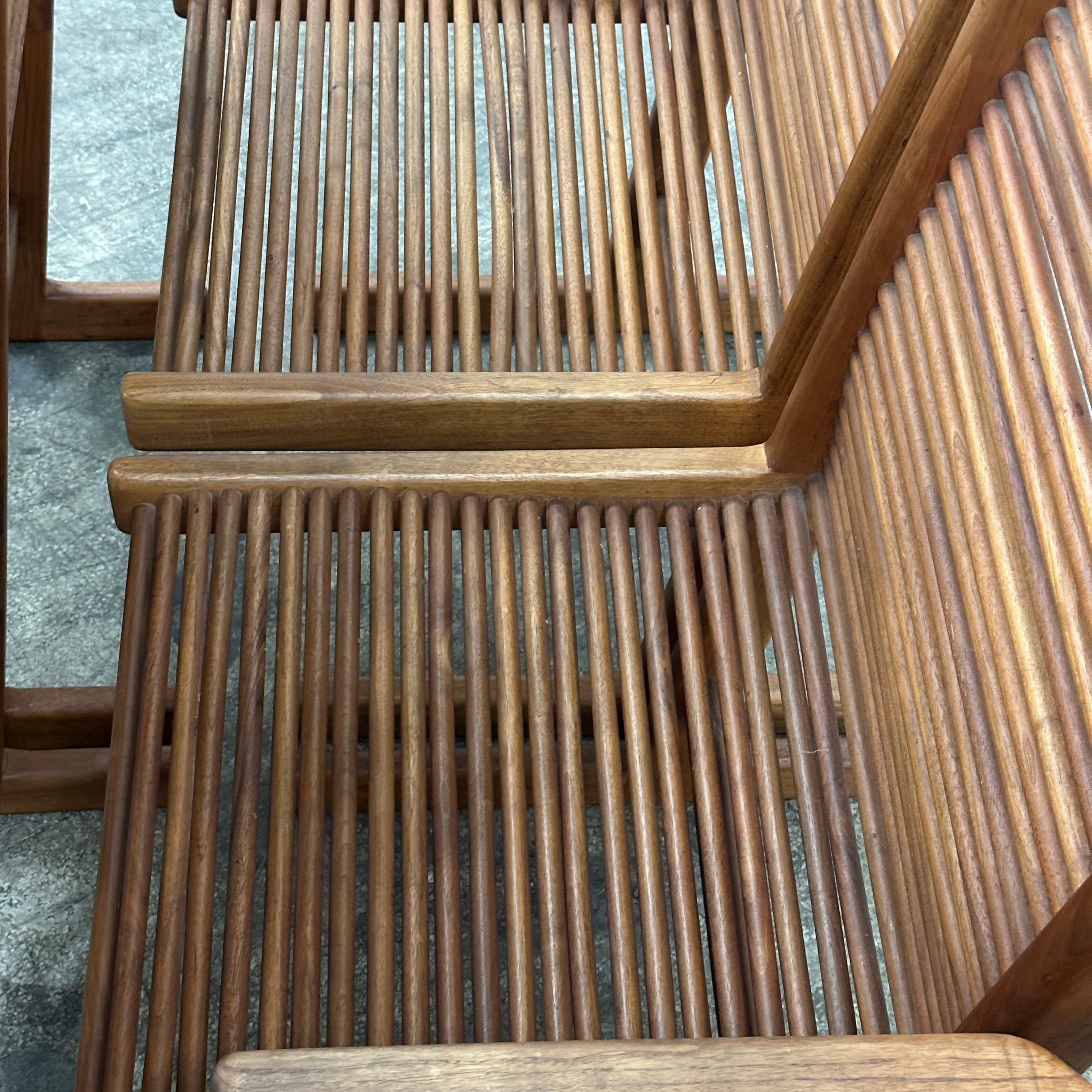 Highback Spindle Dowel Oak Dining Chairs by Stephen Hynsom