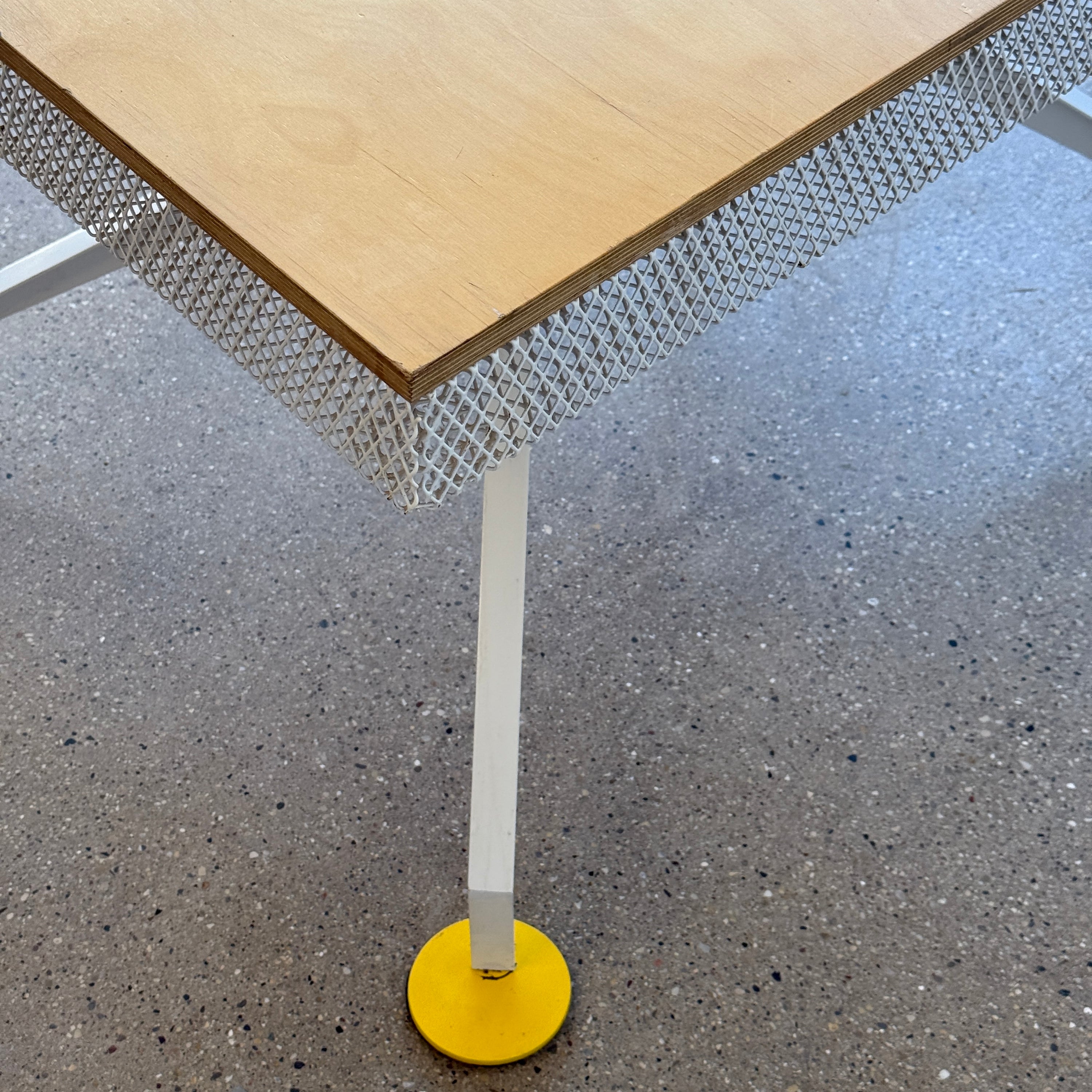 Postmodern Memphis Style Studio Made Mesh/Plywood Dining Table