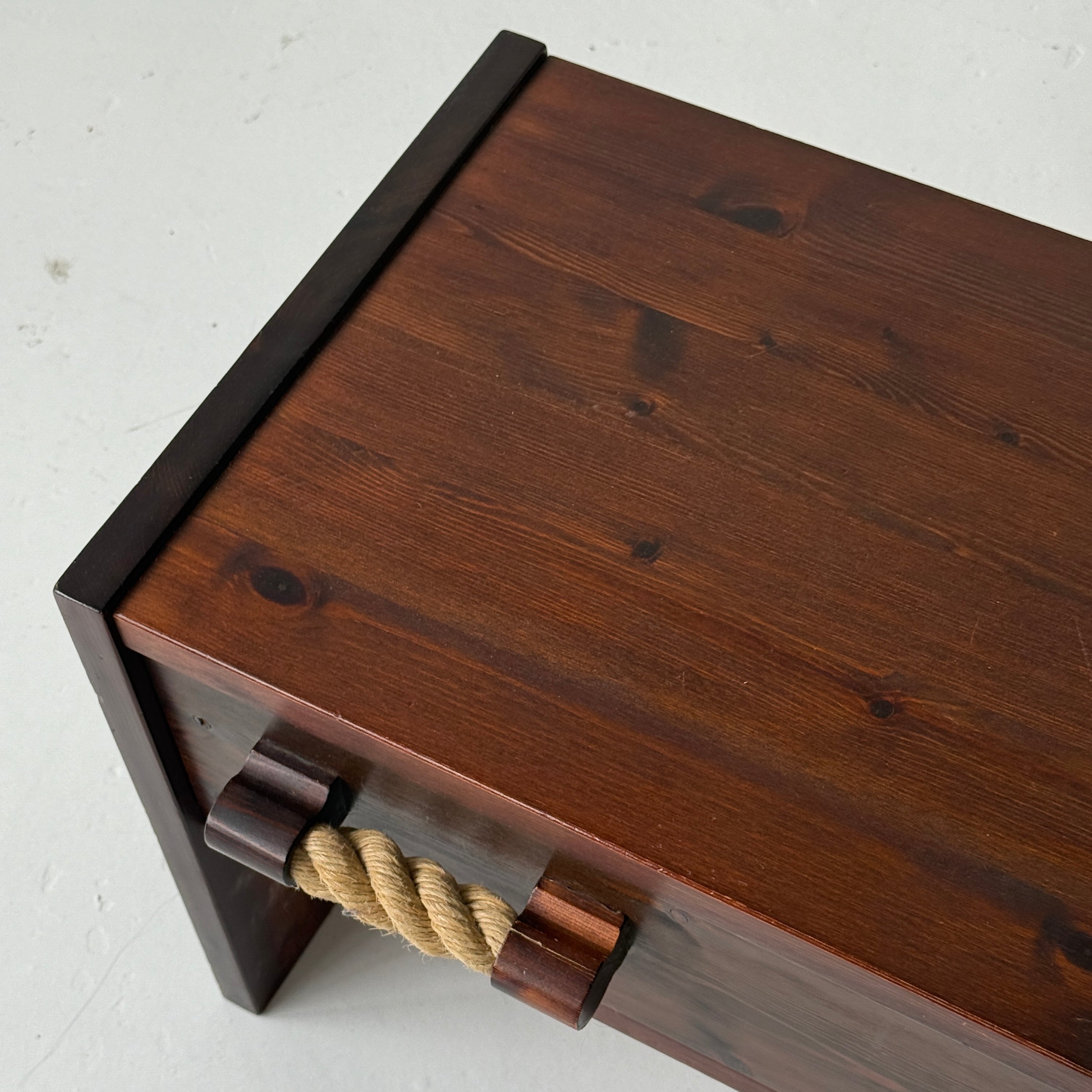Swedish Pine Dark Rope Low Chest