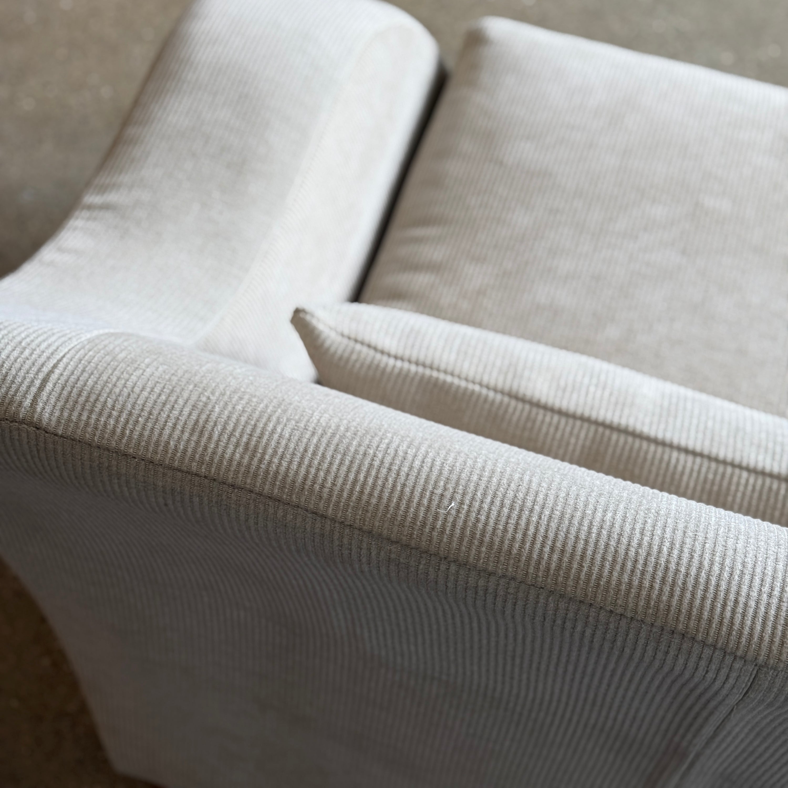 Wave Sofa by Vladimir Kagan for American Leather in Corduroy