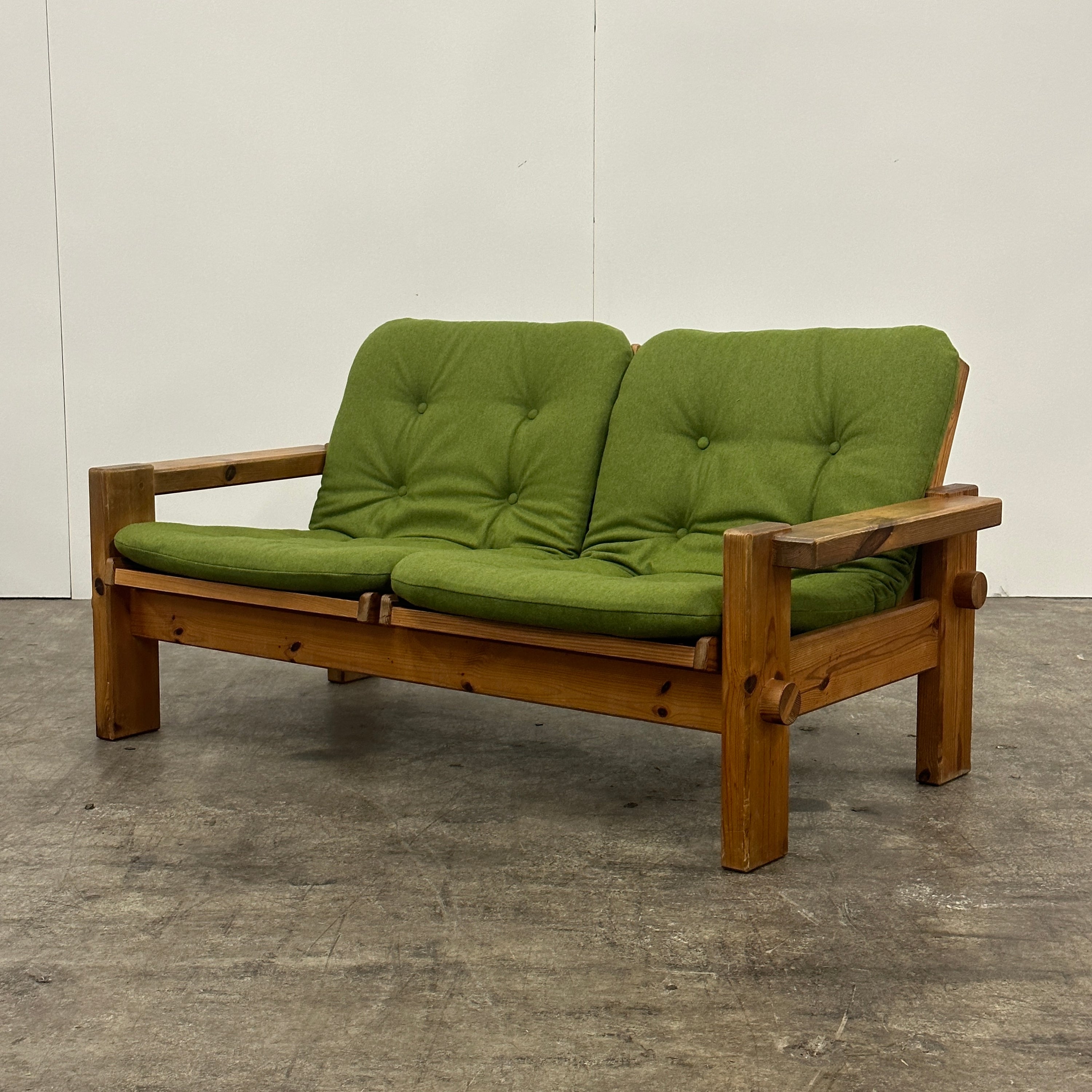 Dymling Swedish Pine Settee by Yngve Ekström for Swedese