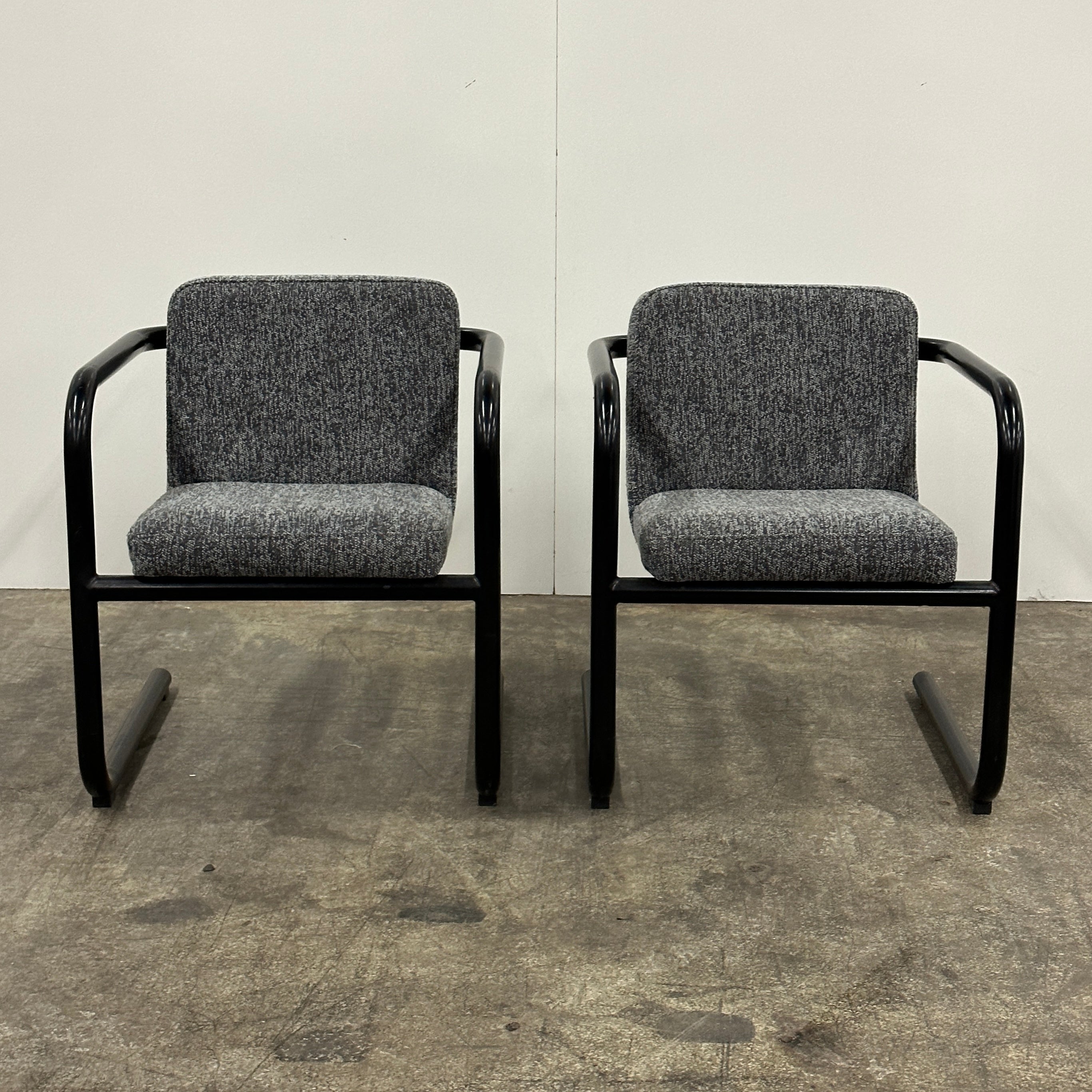 Cantilever Tubular Chairs by Kinetics