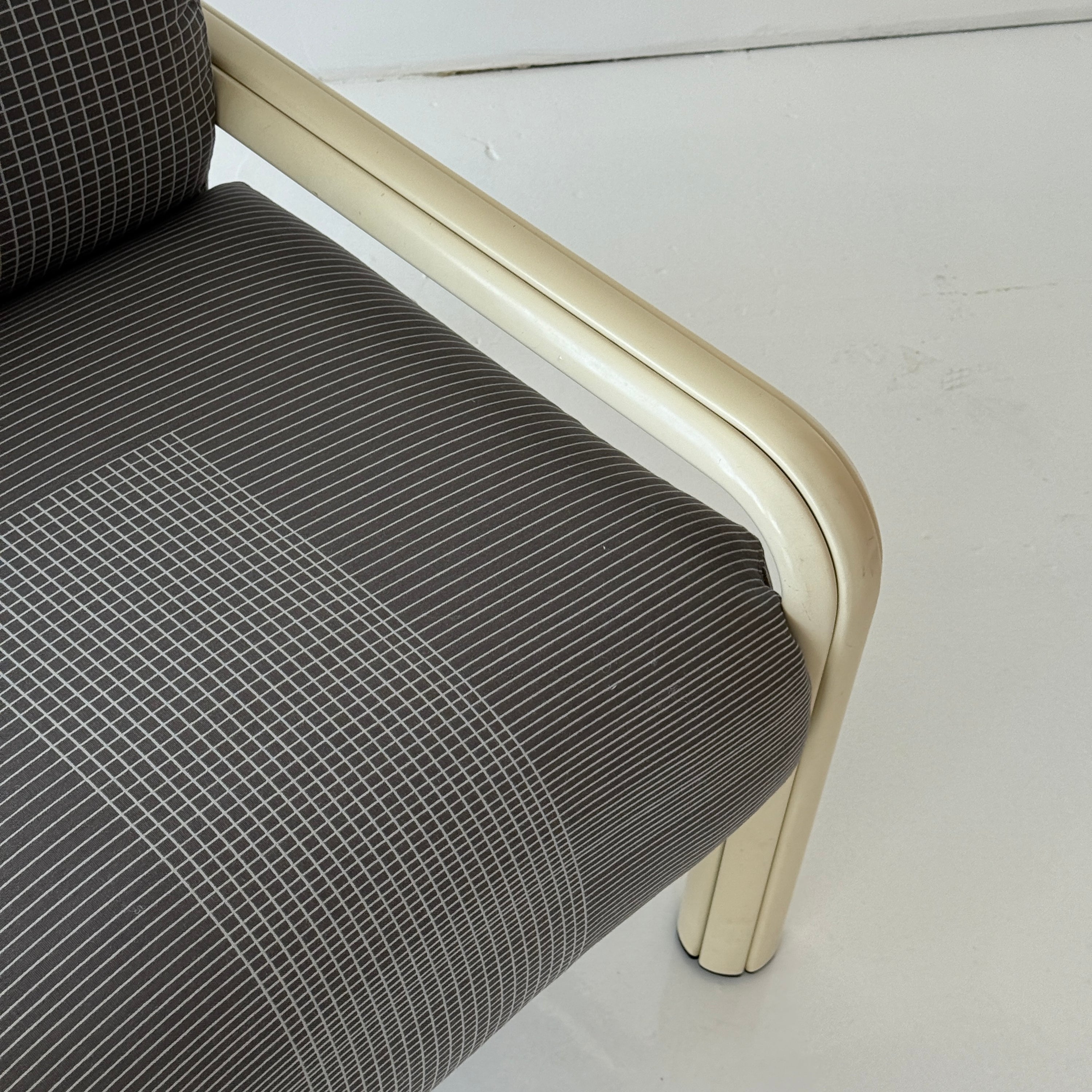 Orsay Lounge Chairs by Gae Aulenti for Knoll in Maharam Grid by Scholten & Baijings