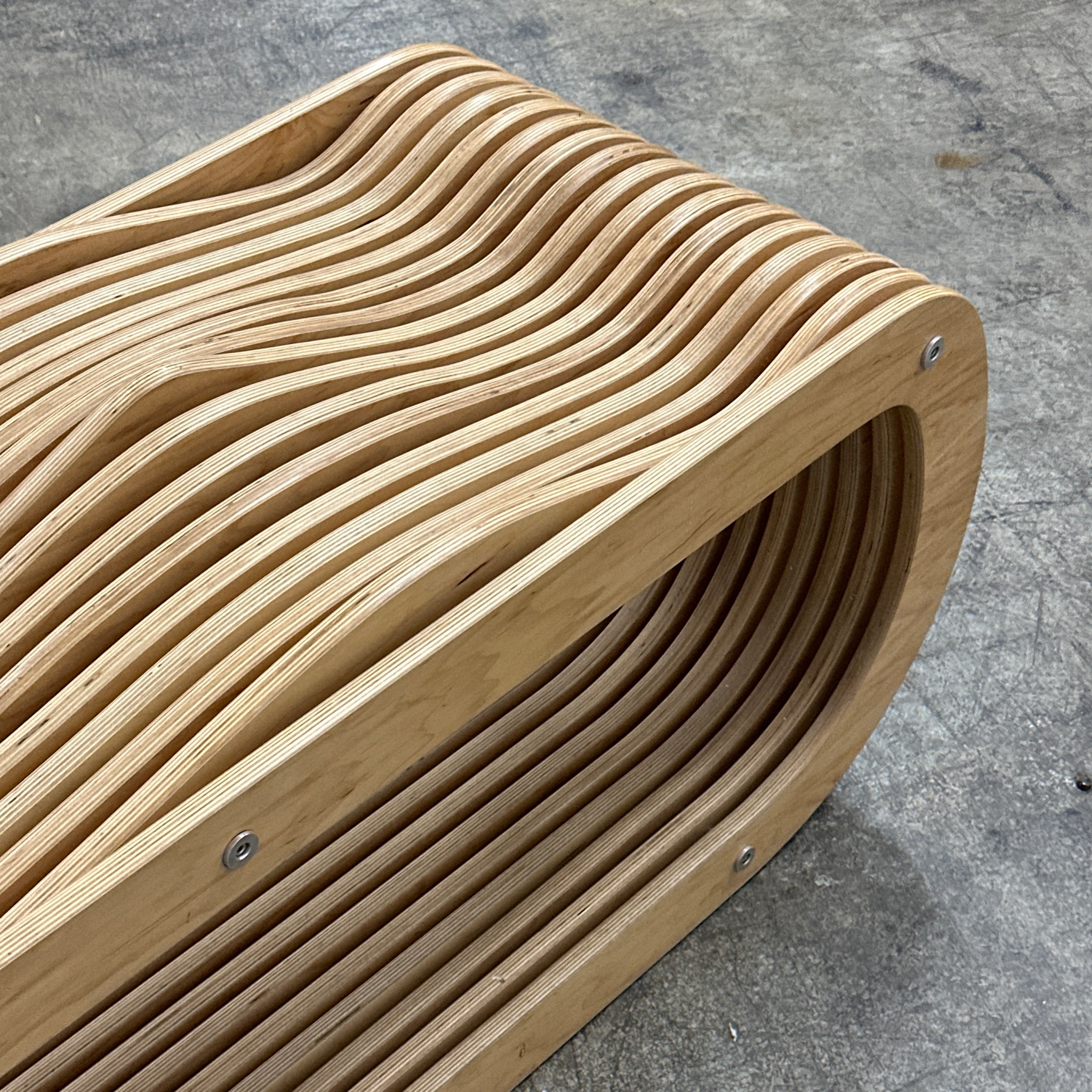 Studio Made Biomorphic Slat Chaise