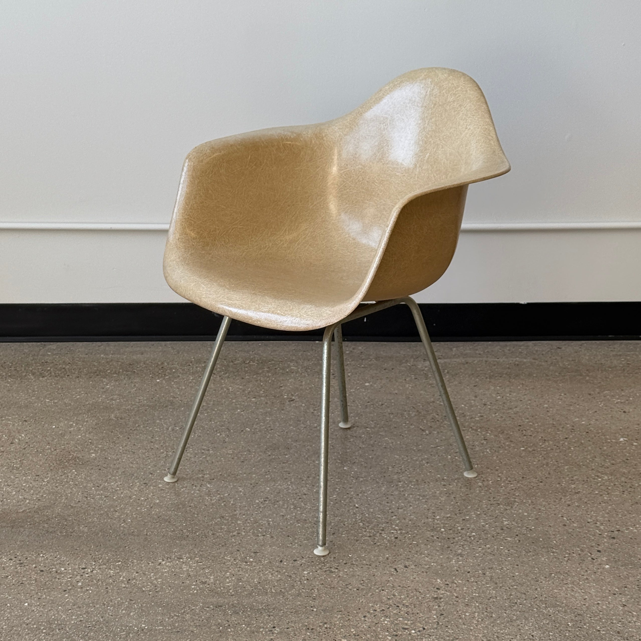 Parchment Fiberglass Shell Chair by Charles + Ray Eames for Herman Mil