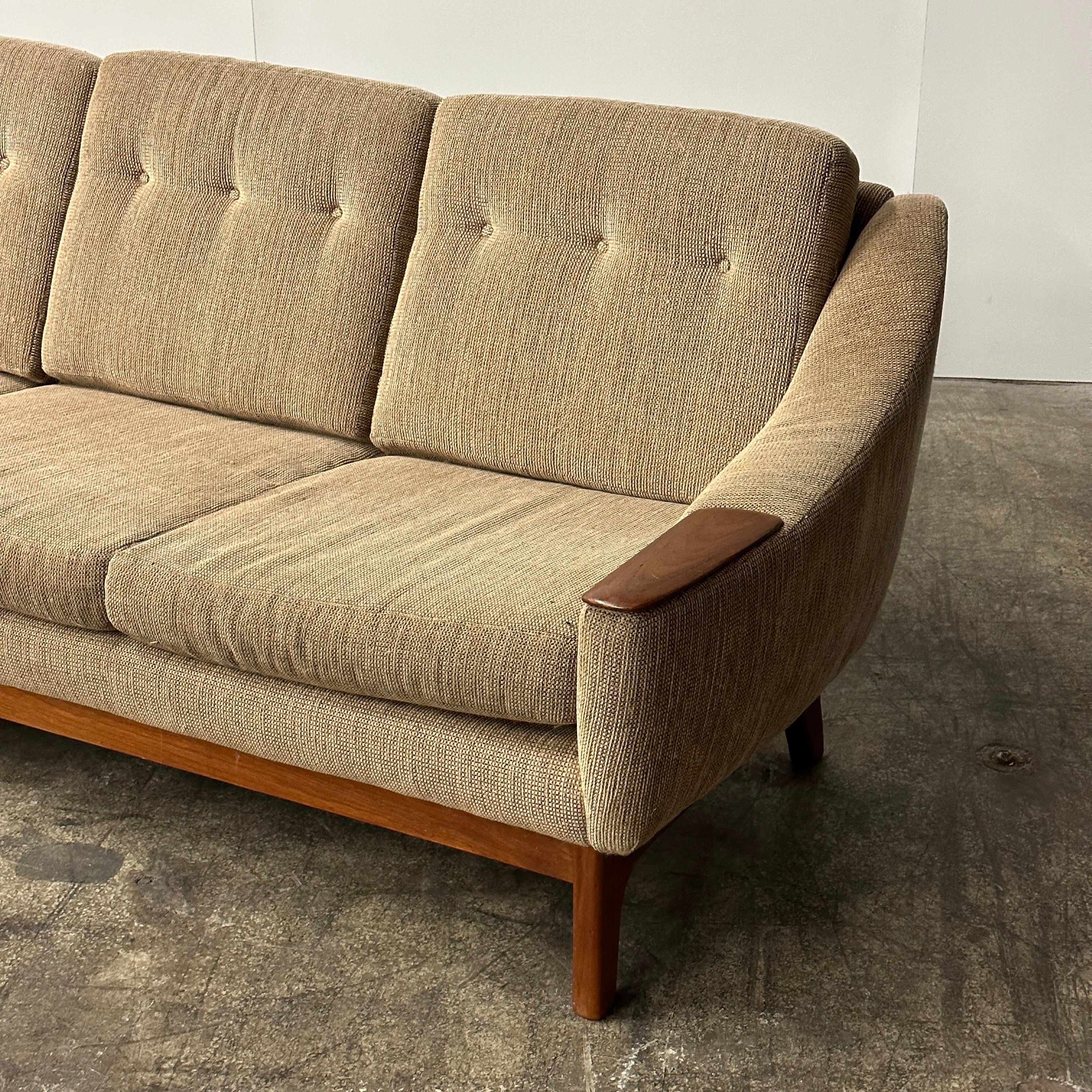 Vintage Teak 4-Seater Sofa by R. Huber