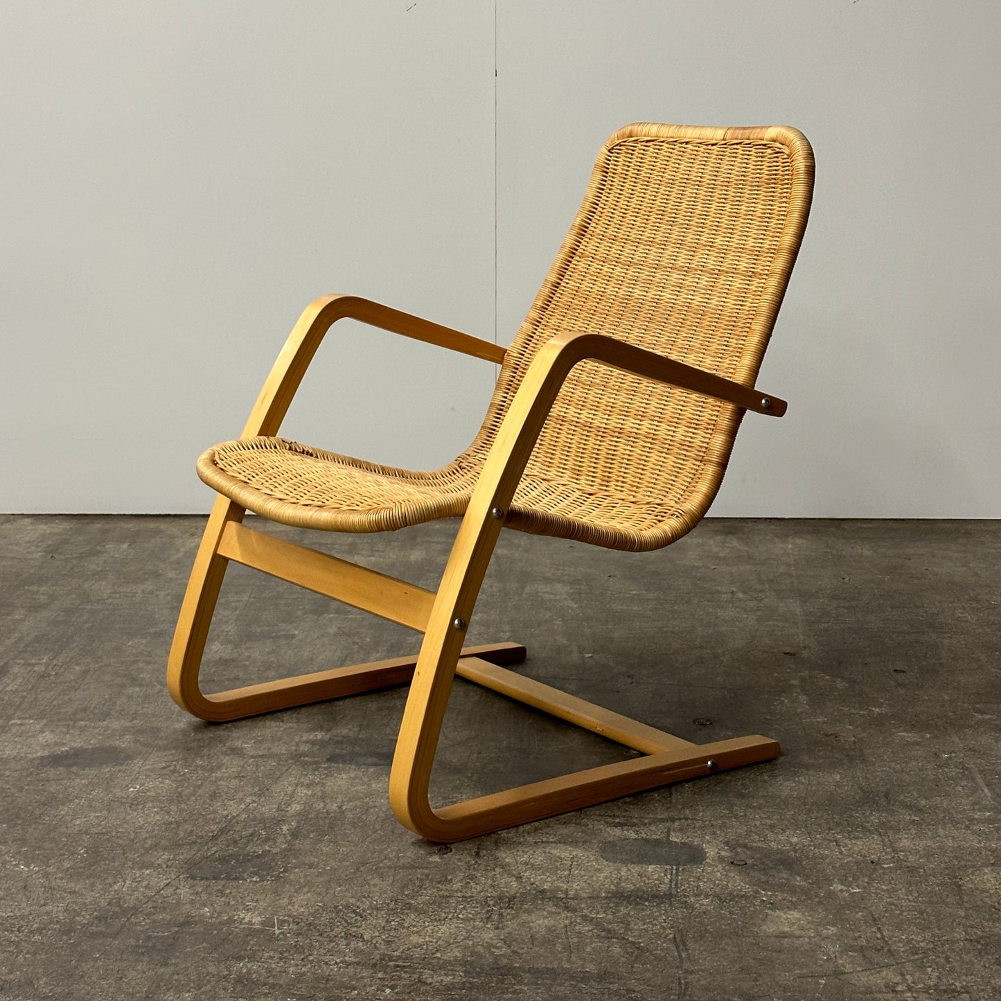 Vintage Bentwood Wicker Chair by Ikea